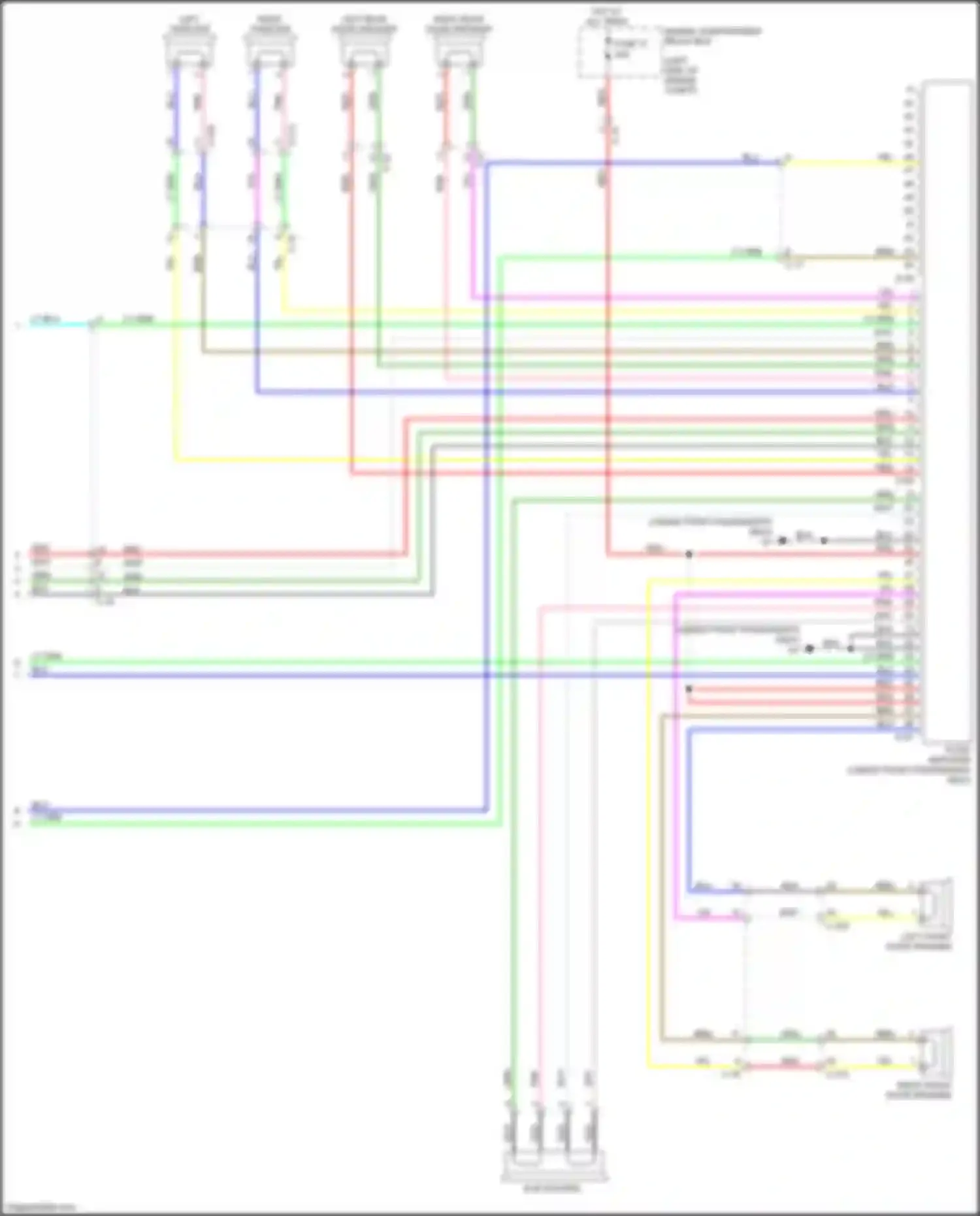 Wiring diagram left front door speaker for Mitsubishi Outlander Sport I facelift 2 (2015-2019) (5 of 6)