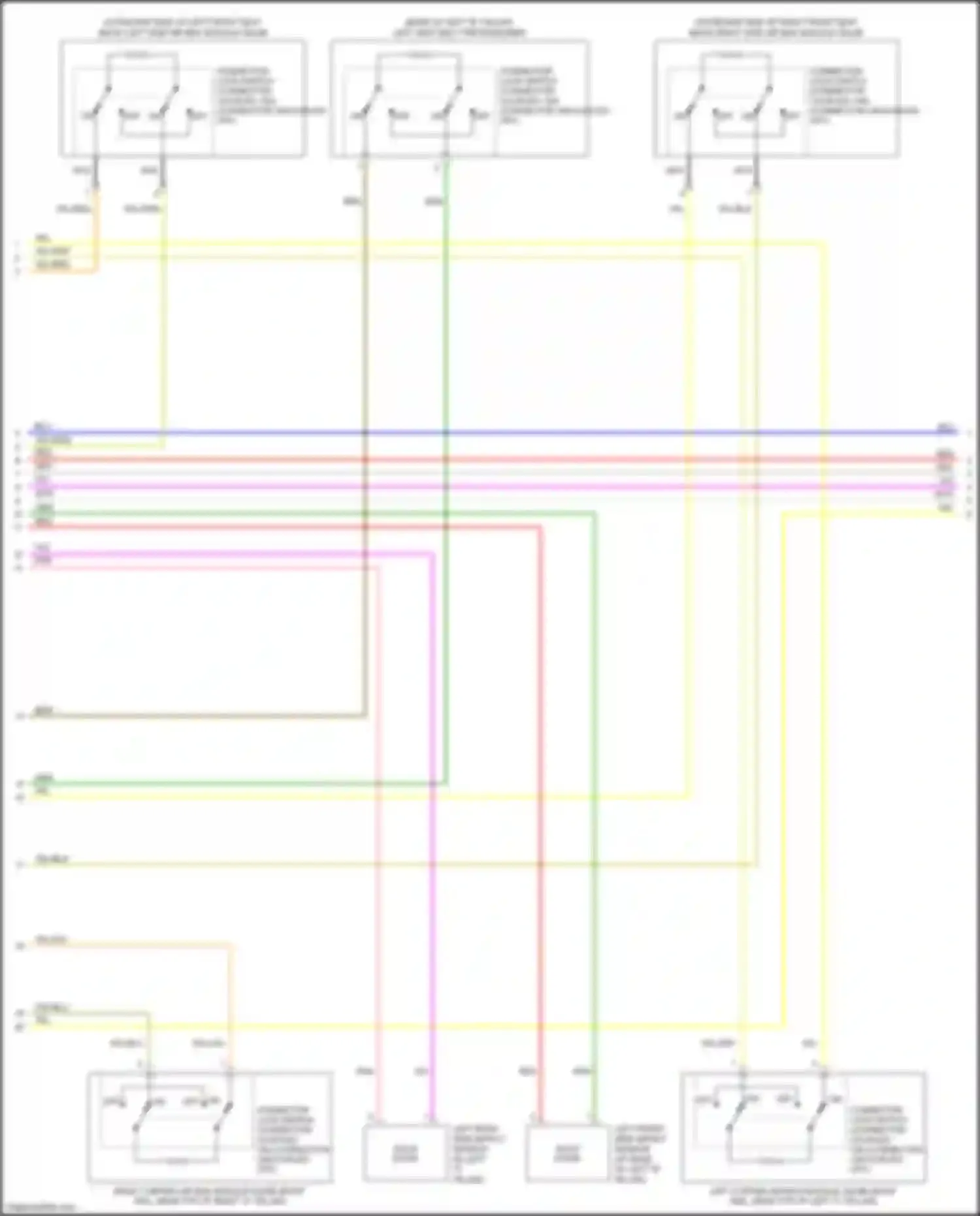 Wiring diagram left front side impact sensor for Mitsubishi Outlander Sport I facelift 2 (2015-2019) (1 of 1)