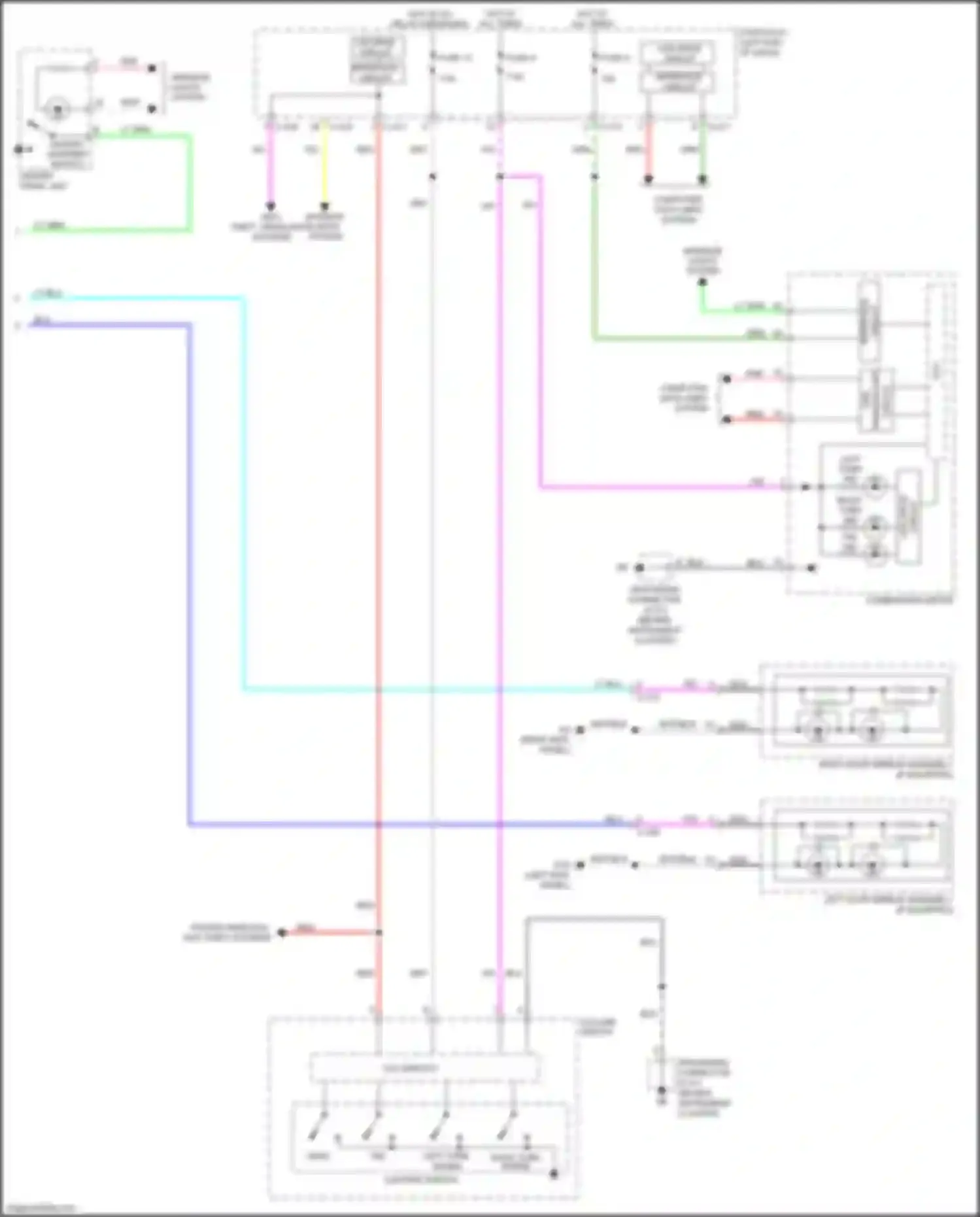 Wiring diagram lighting switch for Mitsubishi Outlander Sport I facelift 2 (2015-2019) (2 of 5)