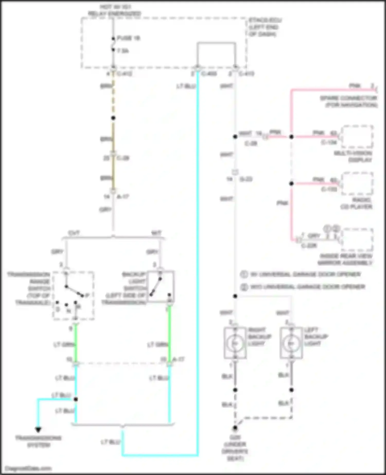 Wiring diagram multi vision display for Mitsubishi Outlander Sport I facelift 2 (2015-2019) (1 of 2)