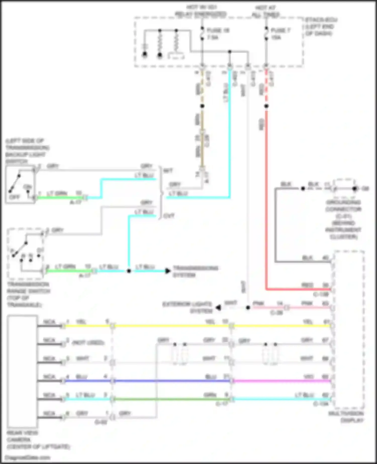 Wiring diagram multivision display for Mitsubishi Outlander Sport I facelift 2 (2015-2019) (6 of 6)