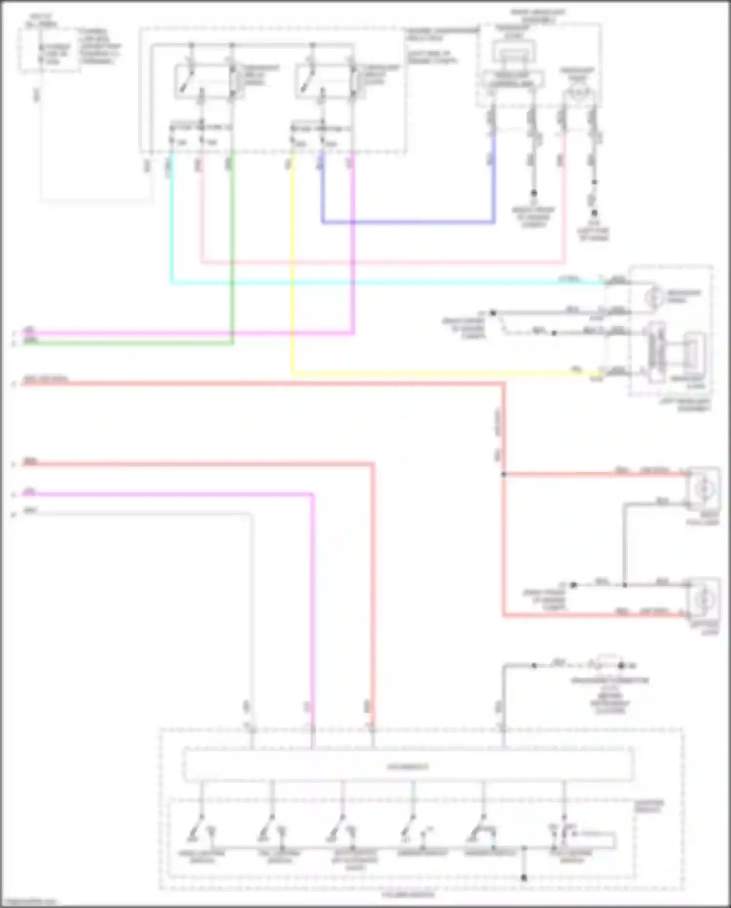 Wiring diagram passing switch for Mitsubishi Outlander Sport I facelift 2 (2015-2019) (1 of 2)
