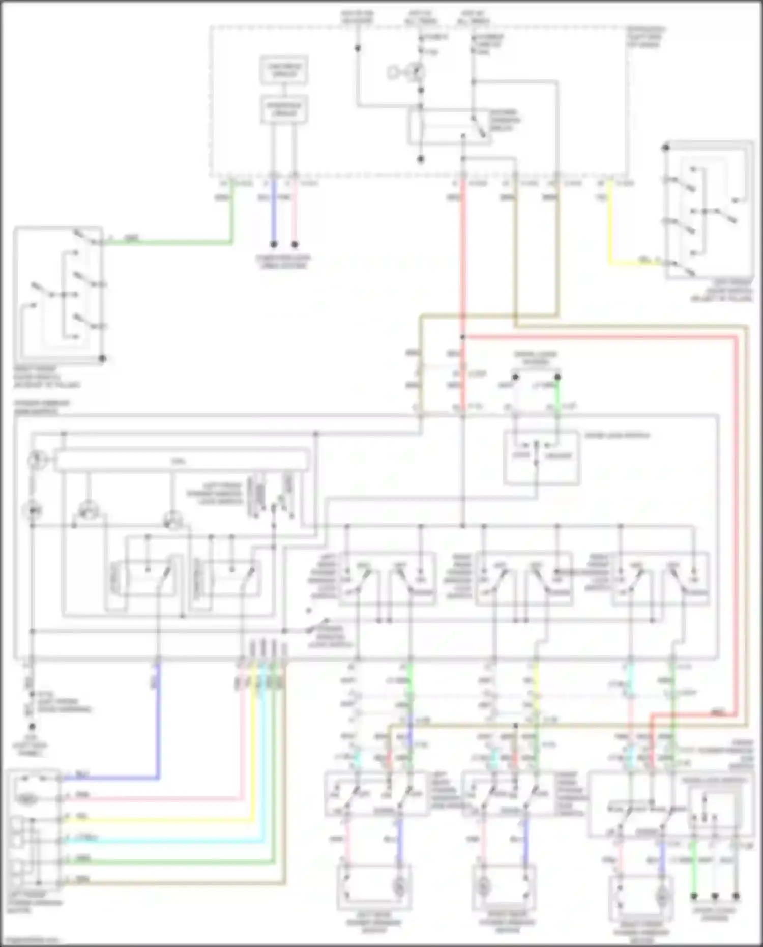 Wiring diagram right front power window motor for Mitsubishi Outlander Sport I facelift 2 (2015-2019) (1 of 1)