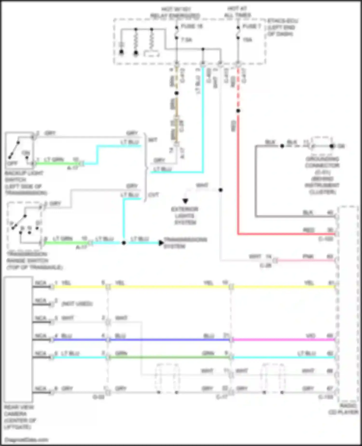 Wiring diagram transmissions system for Mitsubishi Outlander Sport I facelift 2 (2015-2019) (8 of 8)