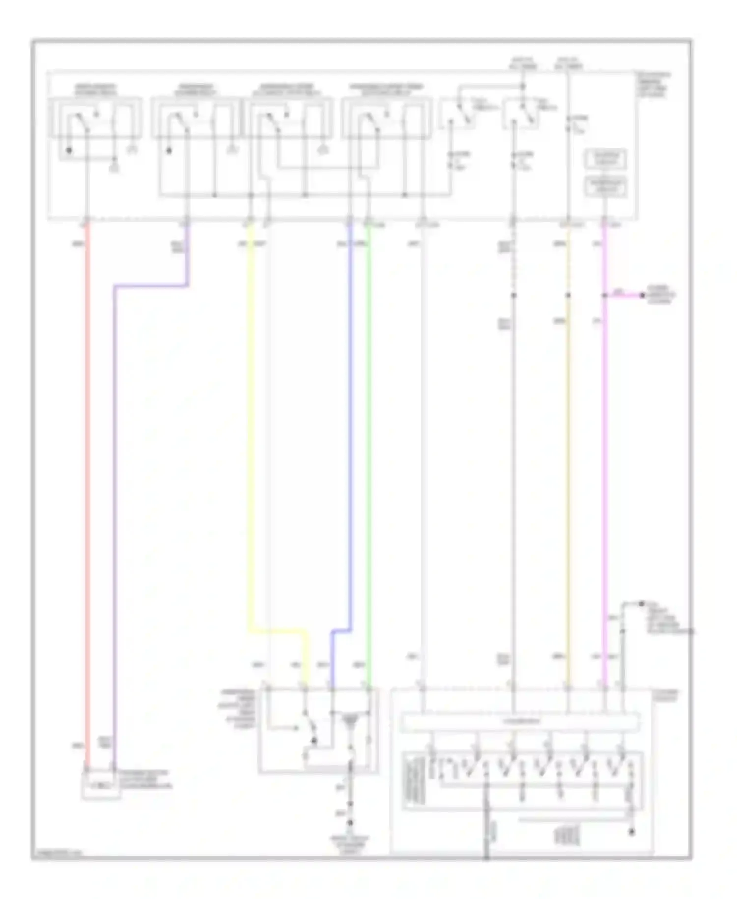 Outlander Mitsubishi I (2002-2009): Front wiper/washer circuit