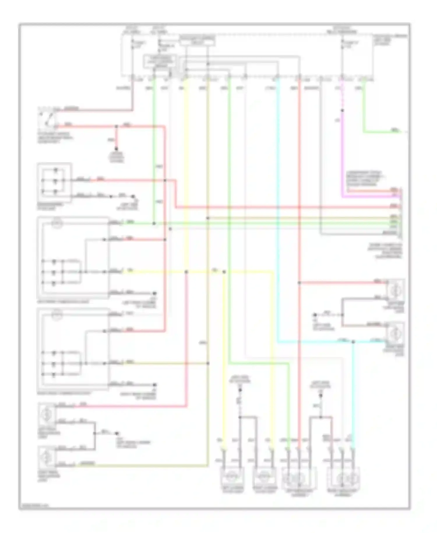 Wiring diagram left license plate light for Mitsubishi Outlander I (2002-2009) (1 of 1)