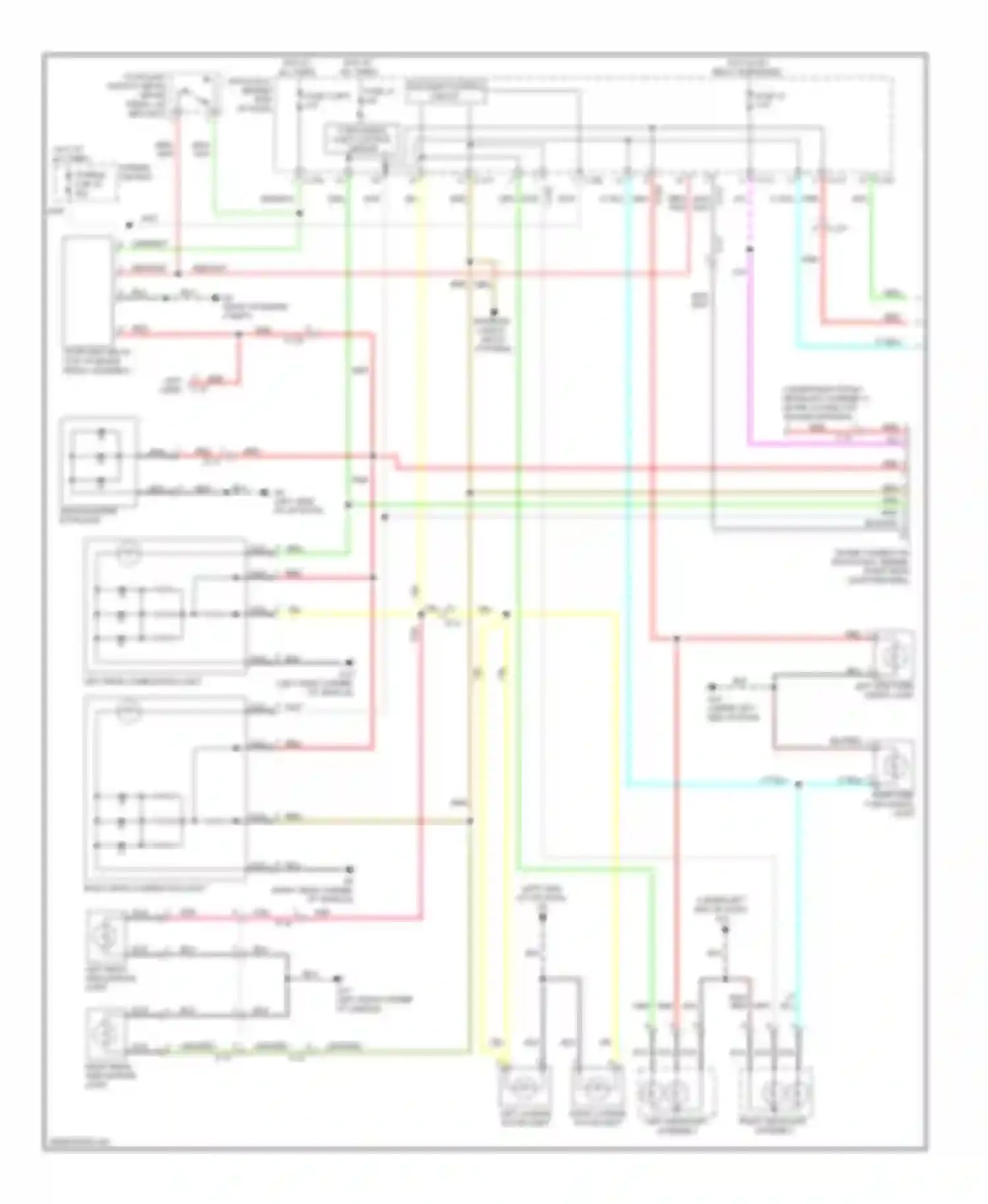 Outlander Mitsubishi II facelift (2009-2013): Exterior lamps circuit (1 of 2)