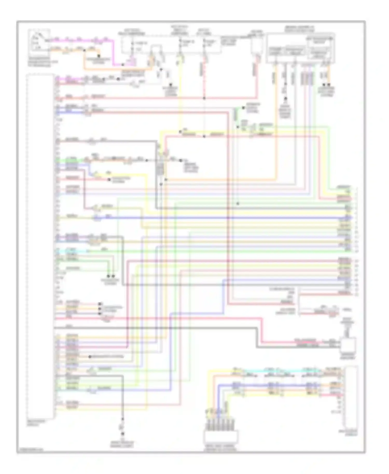 Outlander Mitsubishi II facelift (2009-2013): Navigation circuit, without amplifier (1 of 2)