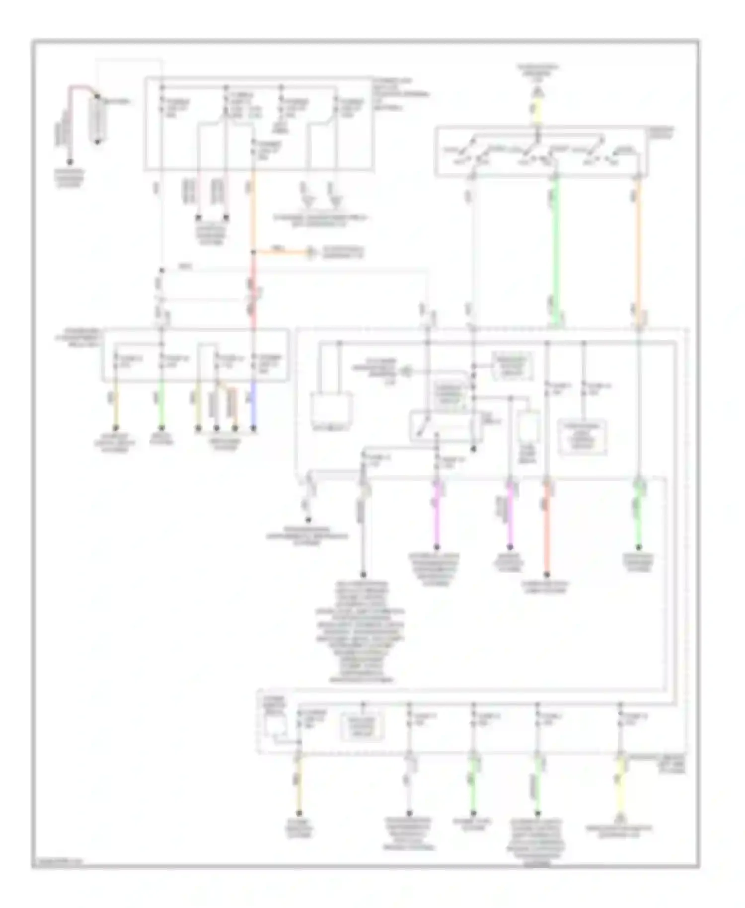 Outlander Mitsubishi II facelift (2009-2013): Power distribution circuit (1 of 2)