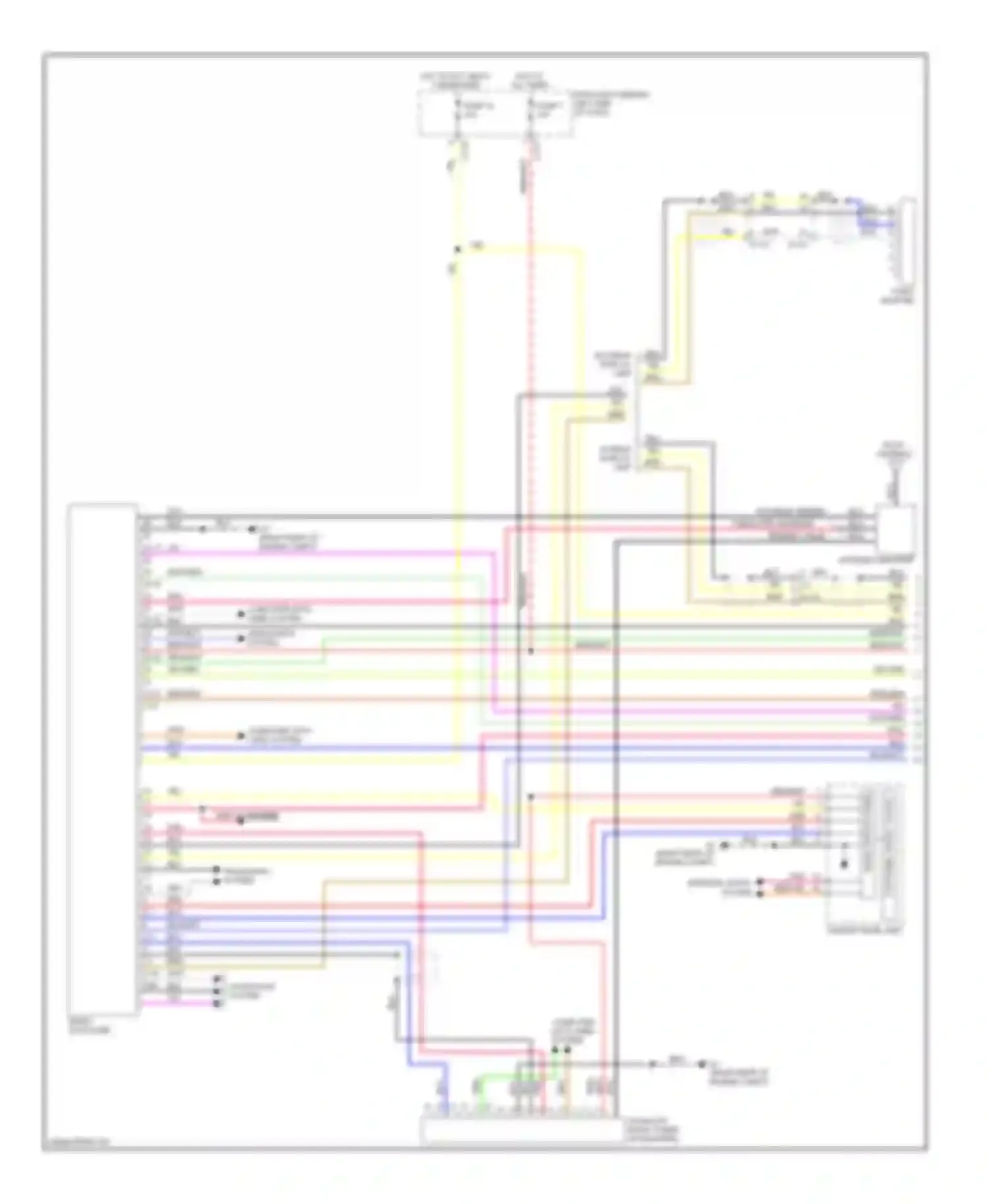 Outlander Mitsubishi II facelift (2009-2013): Radio circuit, without multi-communication system with amplifier (1 of 2)