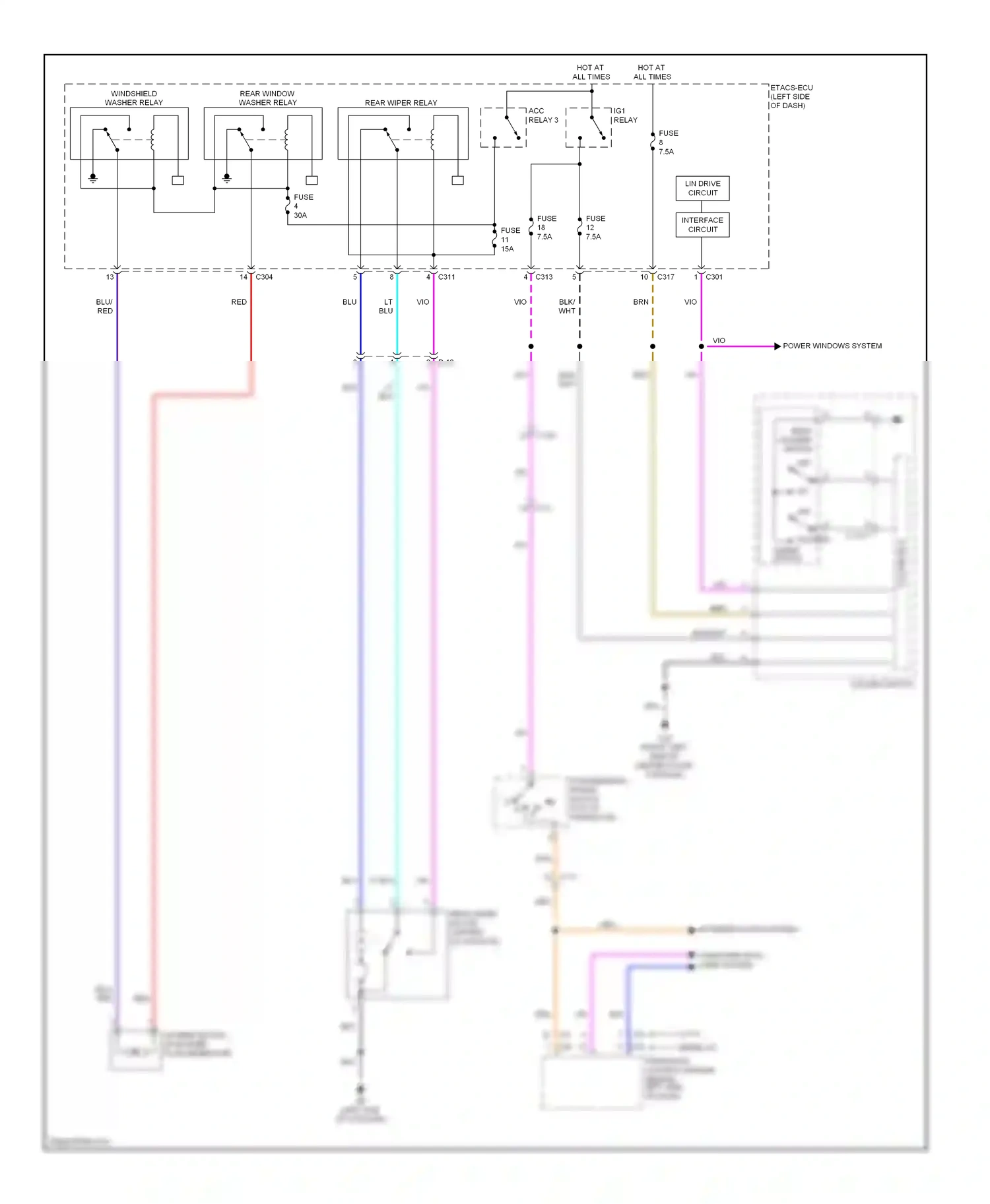 Wiring diagram blu for Mitsubishi Outlander II facelift (2009-2013) (70 of 89)