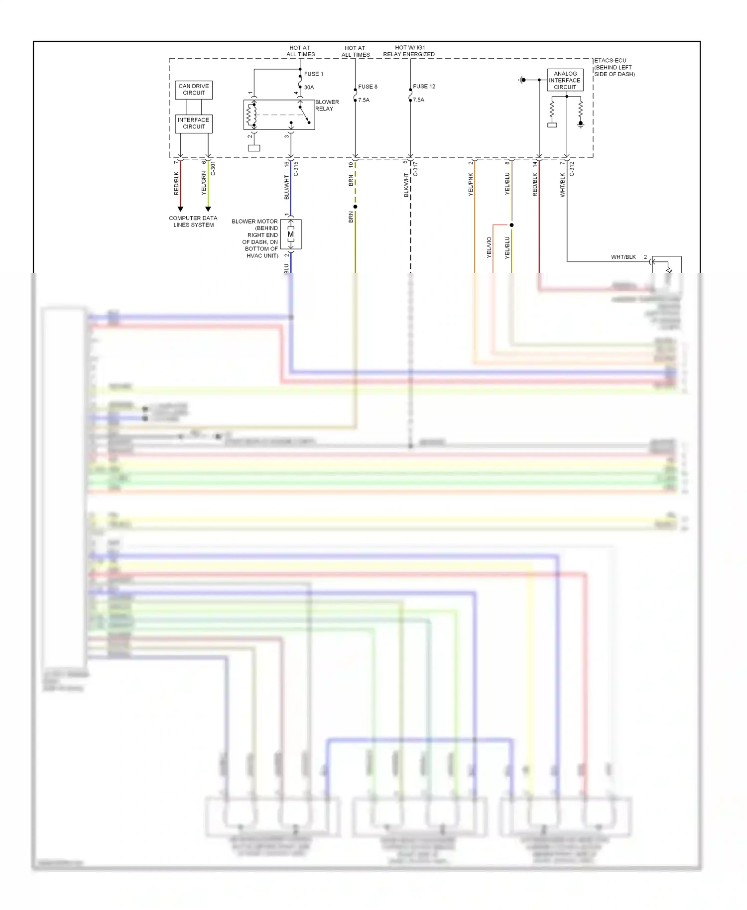 Wiring diagram blu for Mitsubishi Outlander II facelift (2009-2013) (1 of 89)