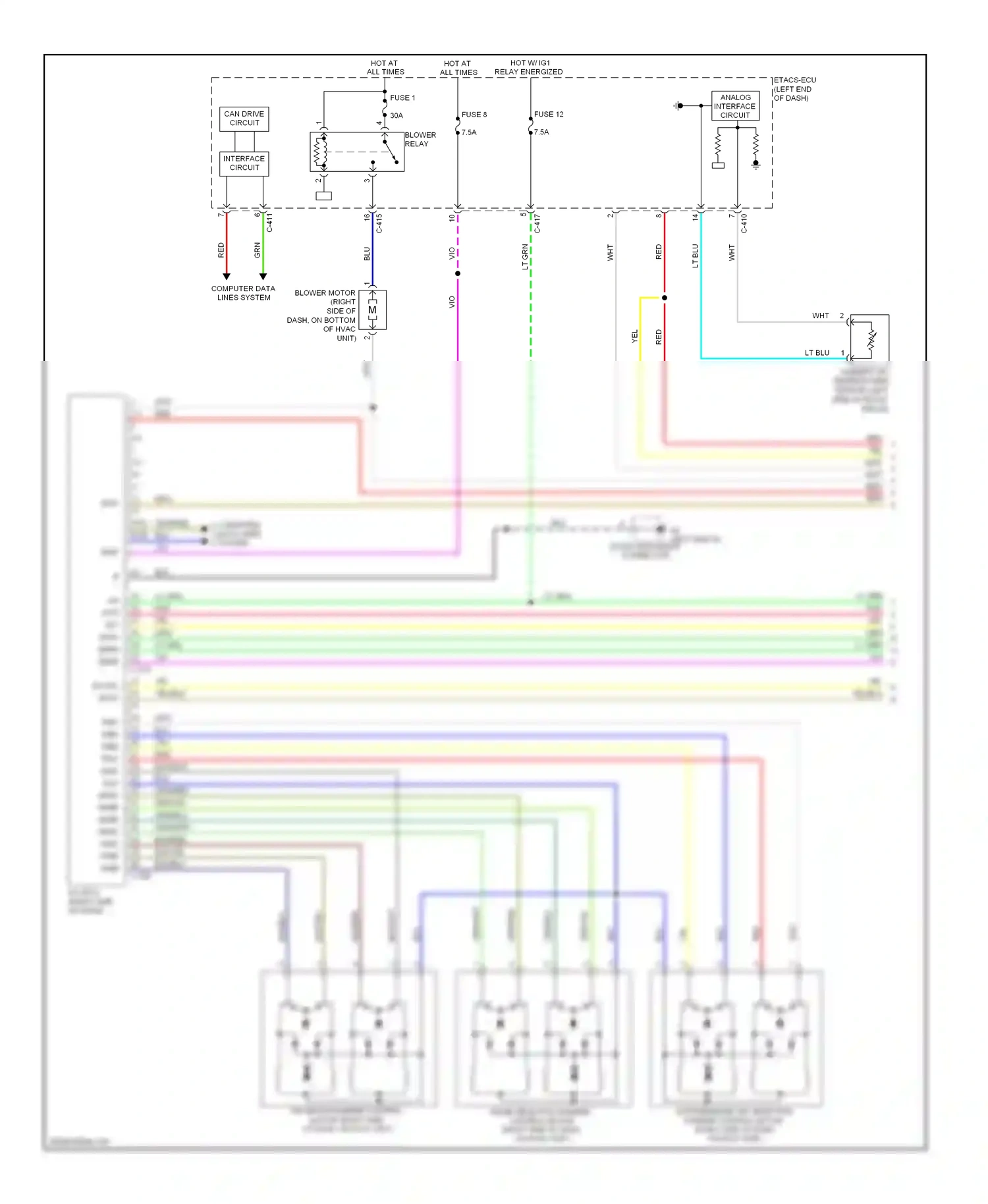Wiring diagram blu for Mitsubishi Outlander II facelift (2009-2013) (62 of 89)