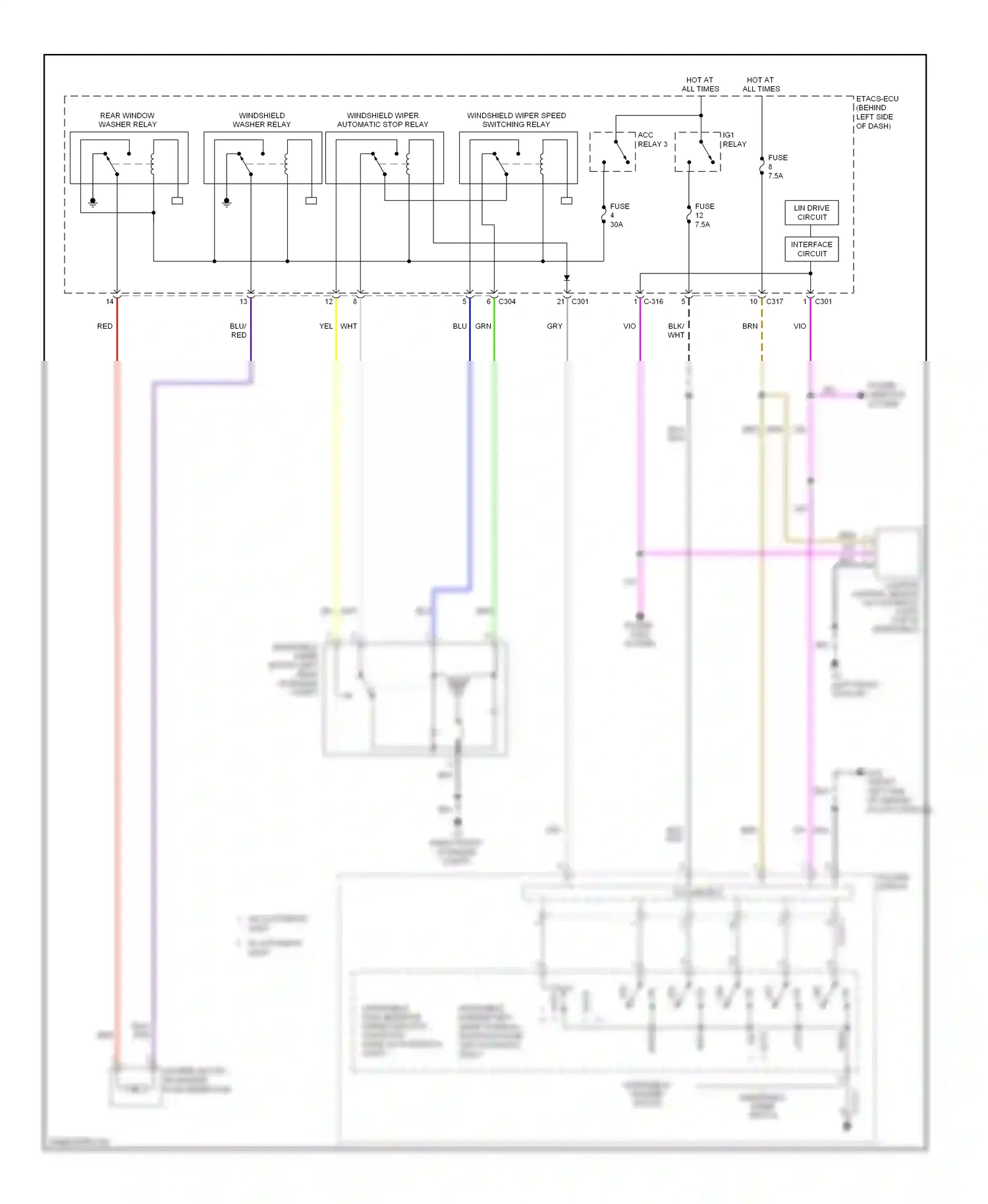 Wiring diagram blu for Mitsubishi Outlander II facelift (2009-2013) (69 of 89)