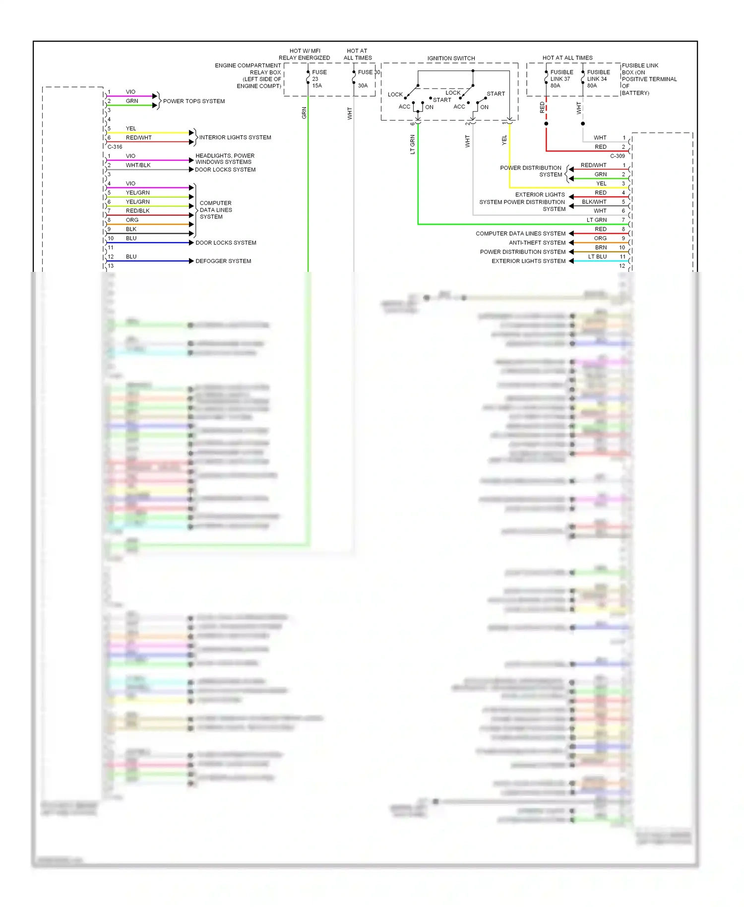 Mitsubishi Outlander II facelift (2009-2013) blu wiring diagram  (13 of 89)