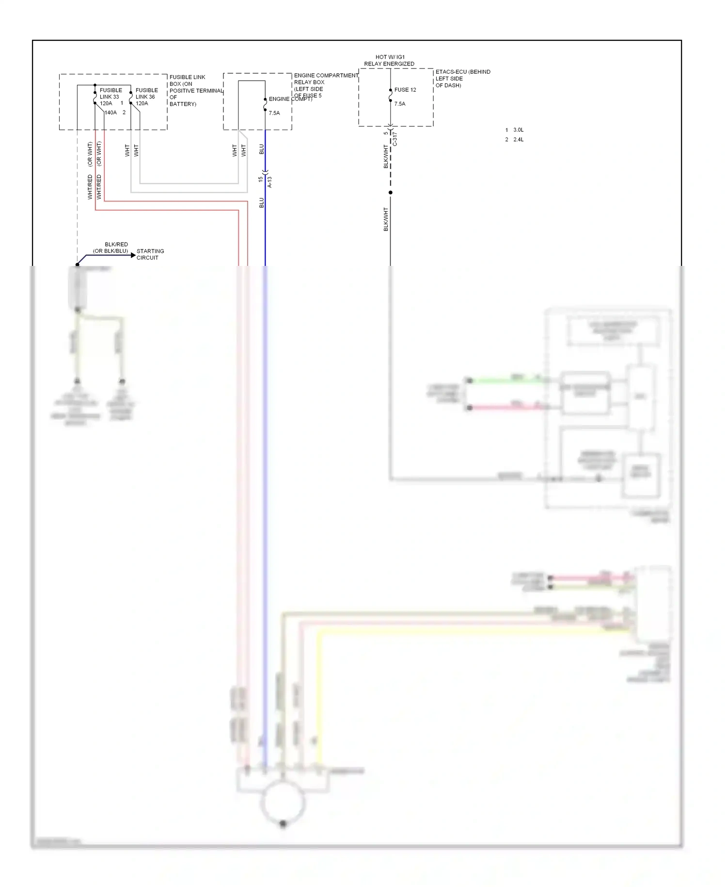Wiring diagram blu for Mitsubishi Outlander II facelift (2009-2013) (55 of 89)