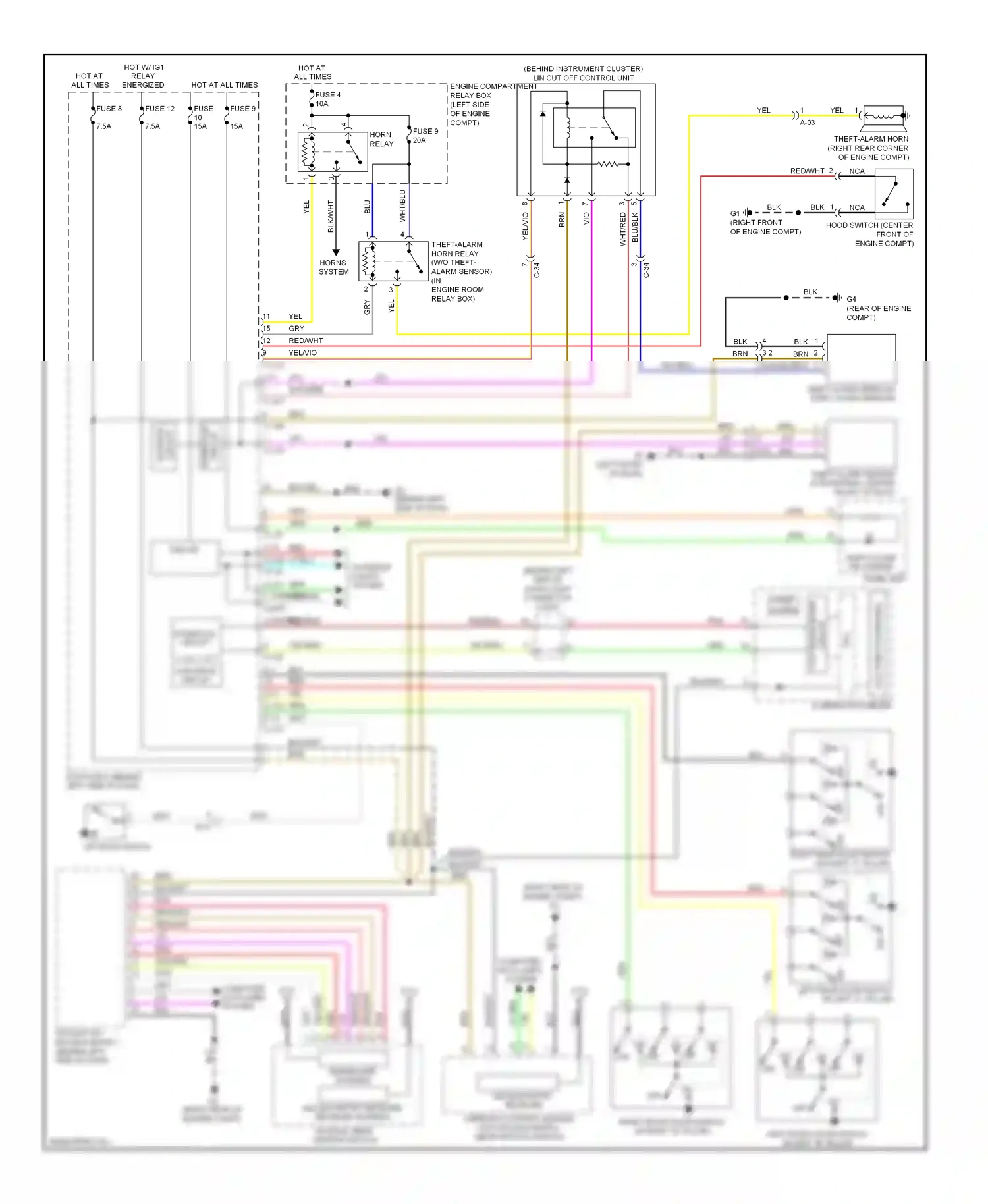 Wiring diagram blu for Mitsubishi Outlander II facelift (2009-2013) (10 of 89)