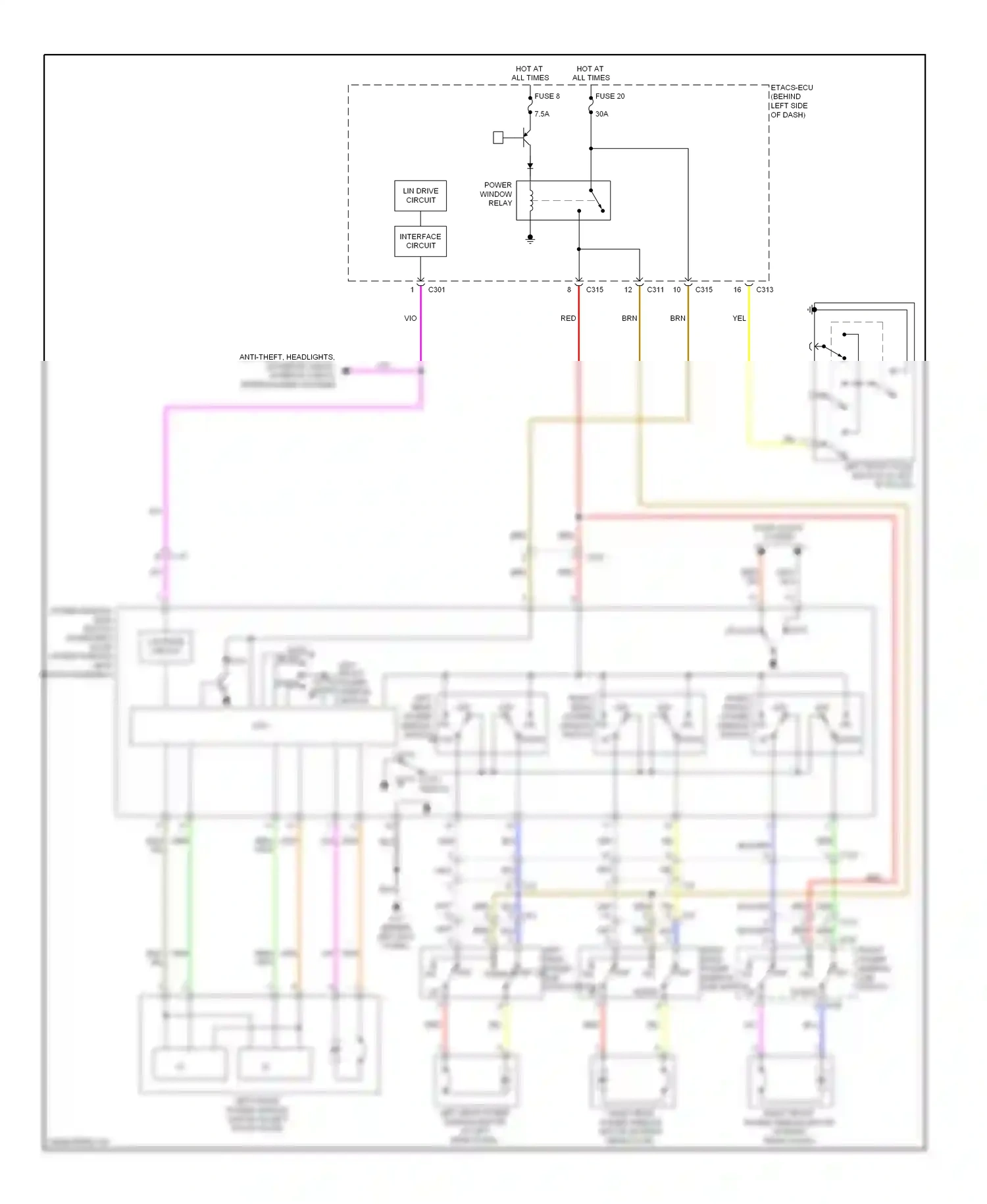 Wiring diagram blu for Mitsubishi Outlander II facelift (2009-2013) (42 of 89)