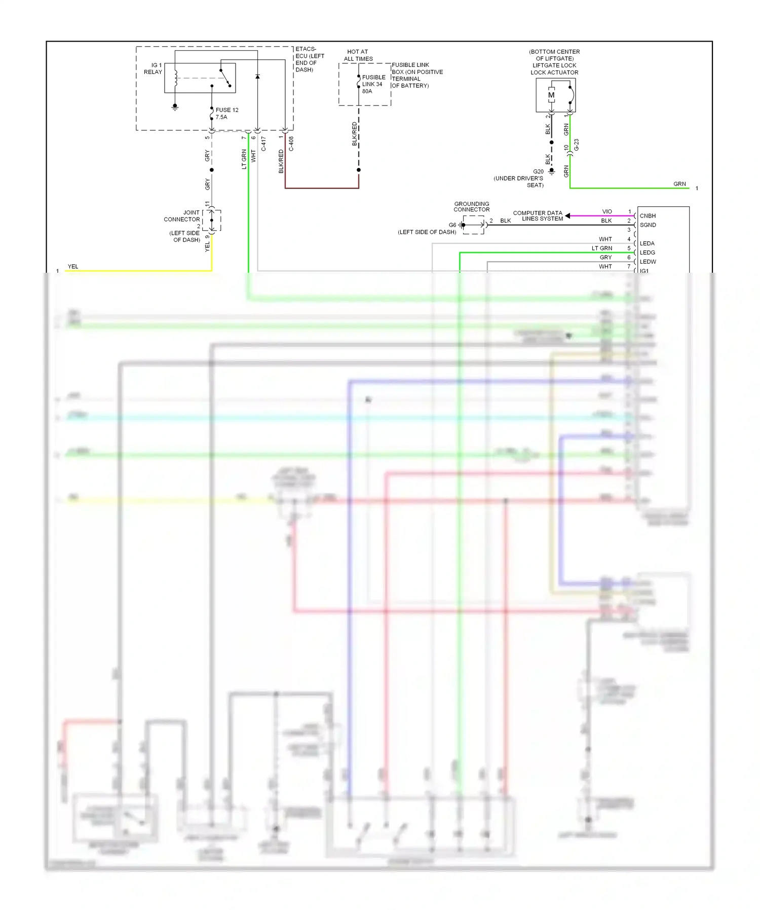 Wiring diagram blu for Mitsubishi Outlander II facelift (2009-2013) (83 of 89)