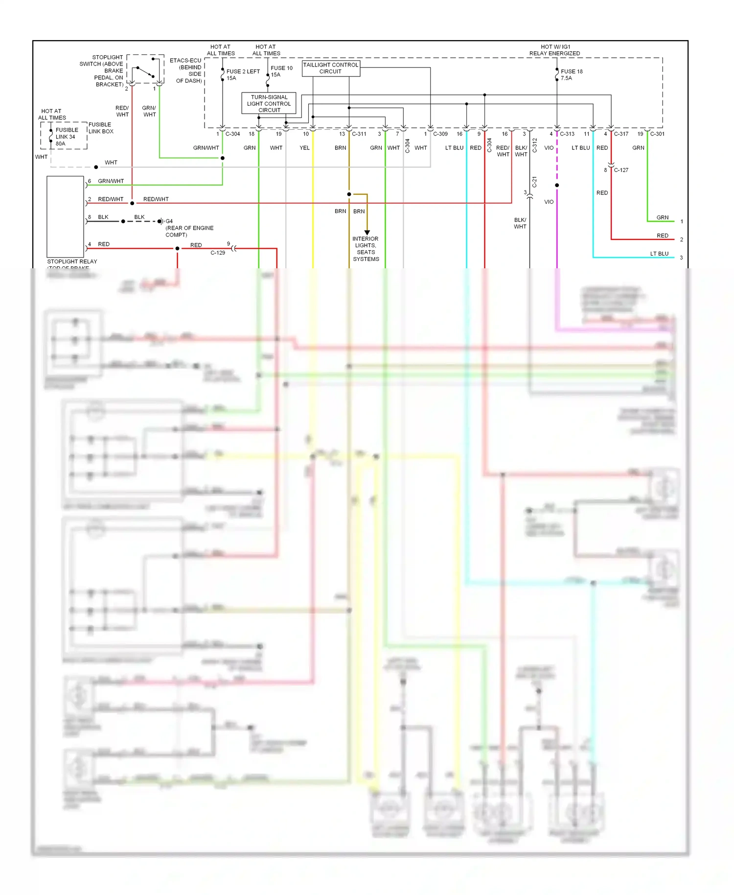 Wiring diagram blu for Mitsubishi Outlander II facelift (2009-2013) (21 of 89)