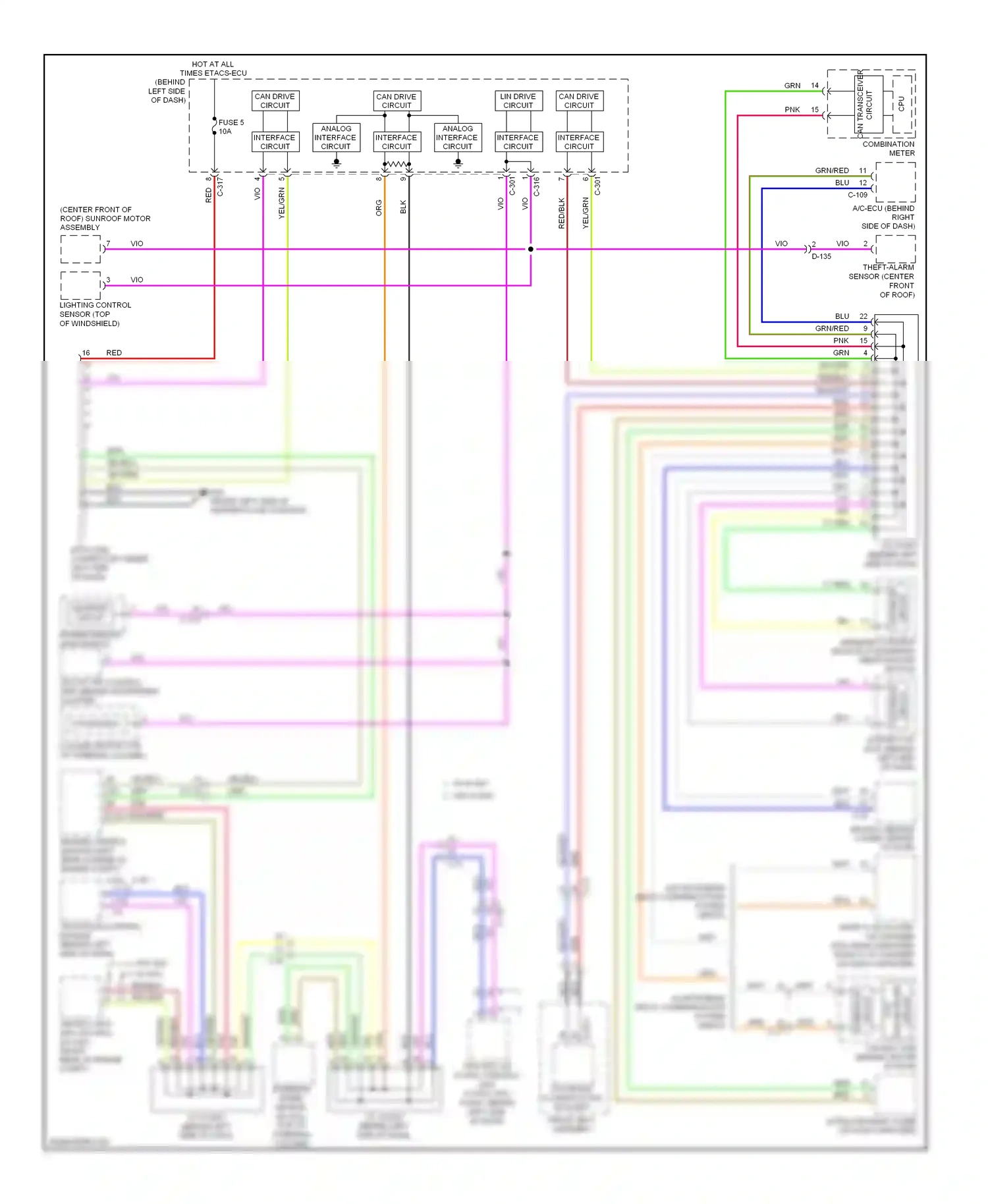 Mitsubishi Outlander II facelift (2009-2013) column ecu wiring diagram  (2 of 8)