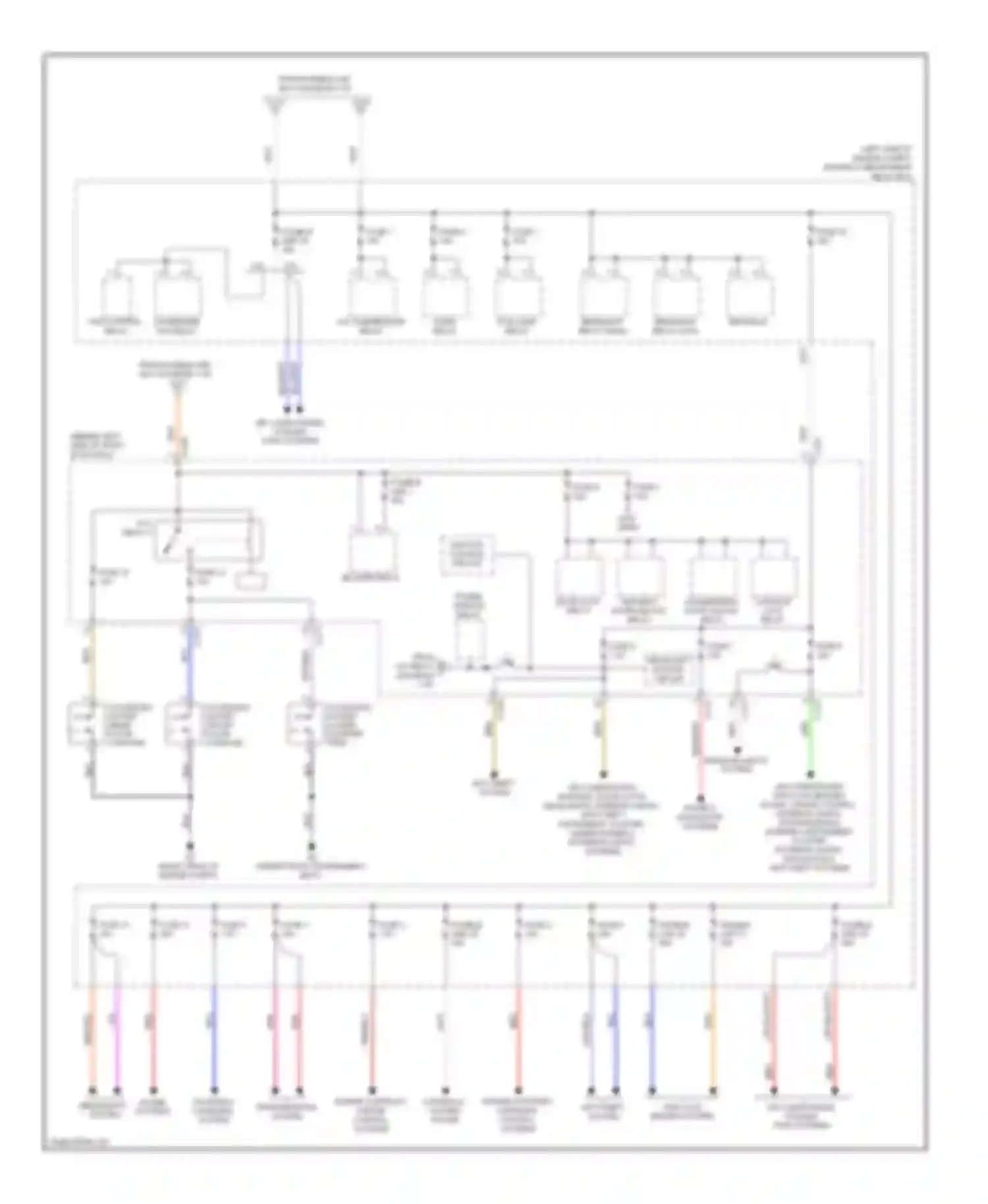 Wiring diagram engine starting/ controls, charging system cruise control systems for Mitsubishi Outlander II facelift (2009-2013) (1 of 1)