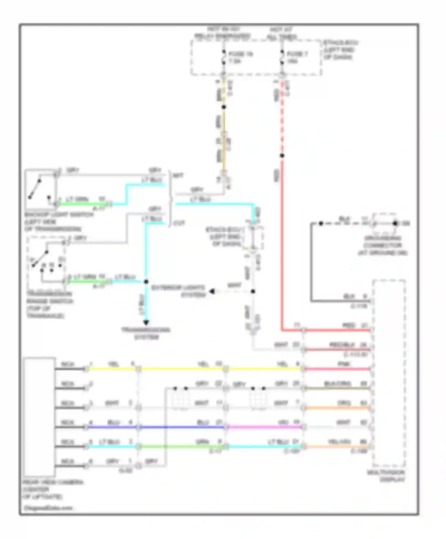 Wiring diagram fuse 7 for Mitsubishi Outlander II facelift (2009-2013) (17 of 17)