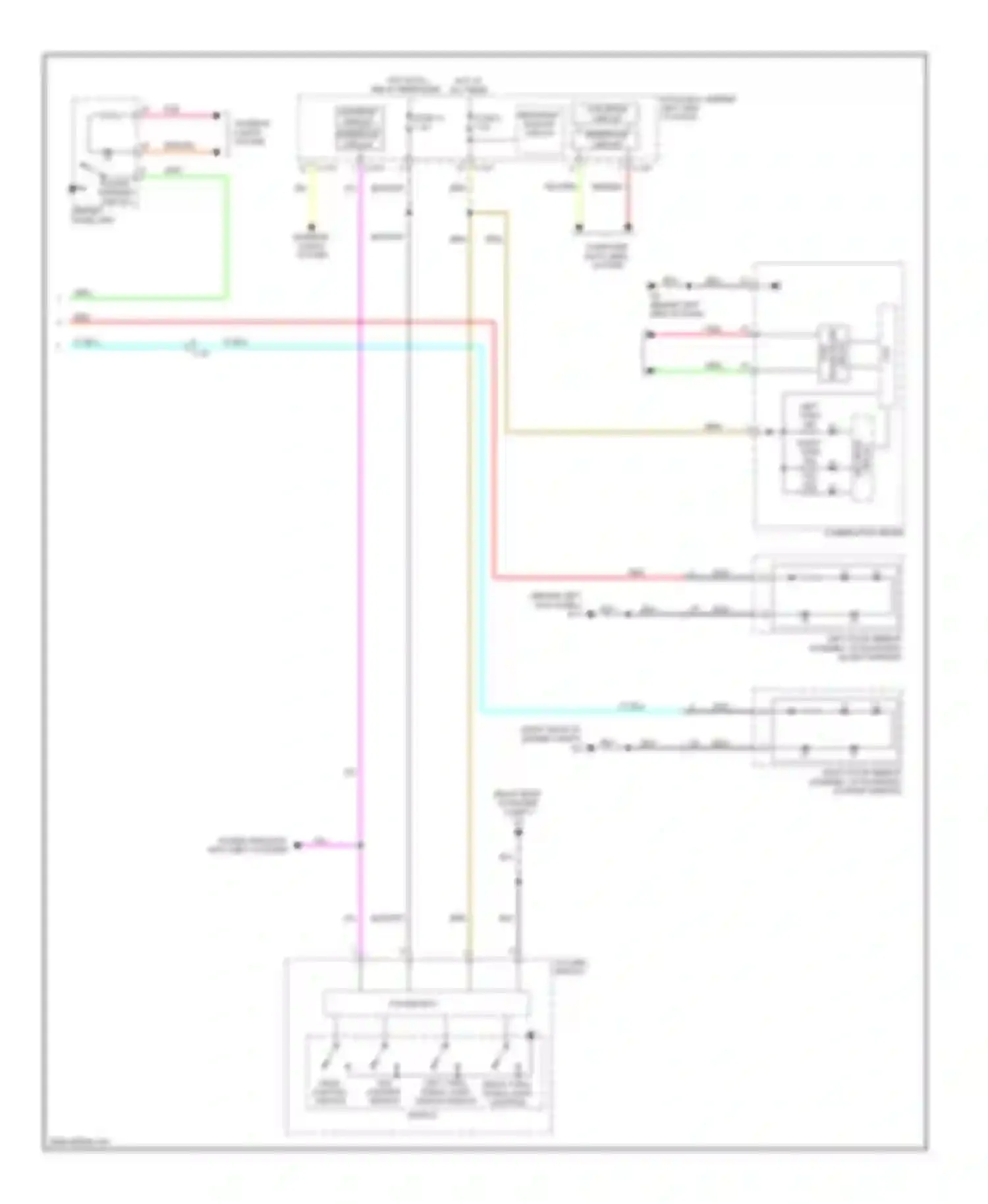 Wiring diagram hazard warning switch for Mitsubishi Outlander II facelift (2009-2013) (1 of 1)