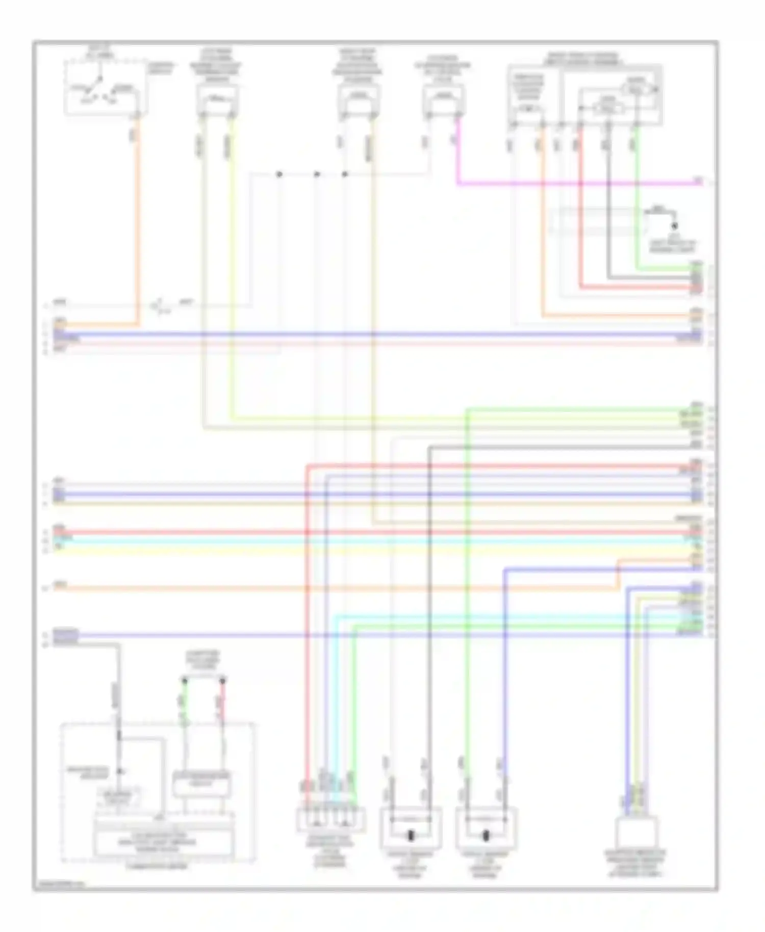 Wiring diagram combination meter for Mitsubishi Outlander II facelift (2009-2013)