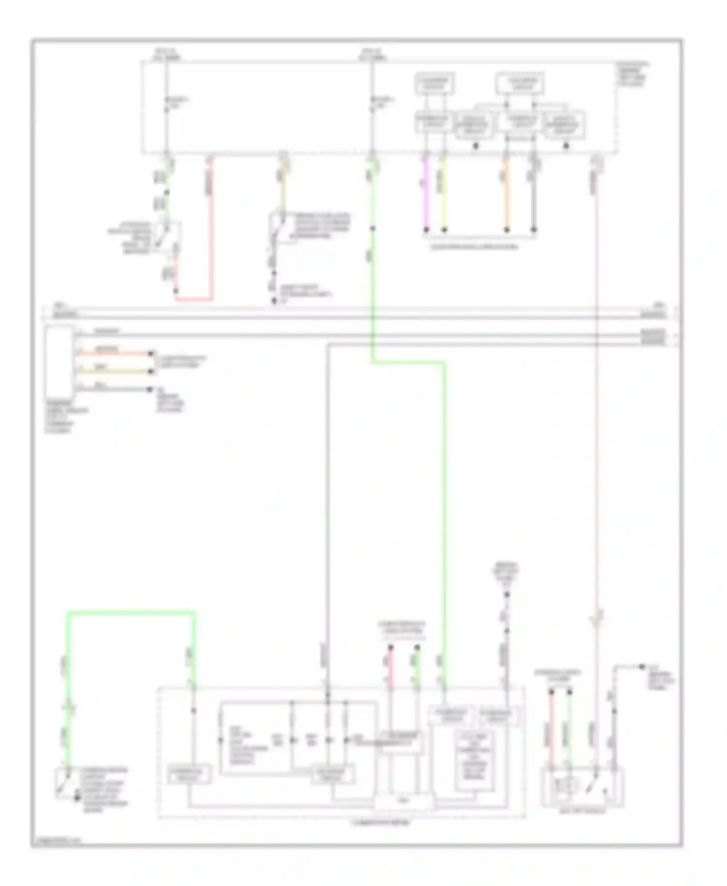 Wiring diagram computer data lines system for Mitsubishi Outlander II facelift (2009-2013)