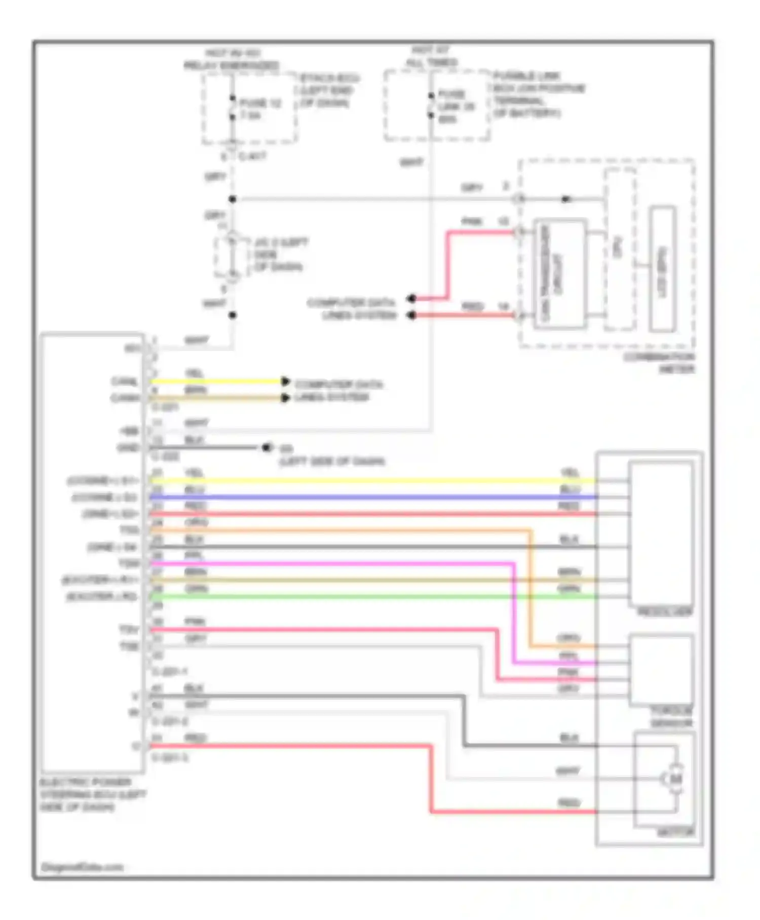Wiring diagram blk for Mitsubishi Outlander II facelift (2009-2013)