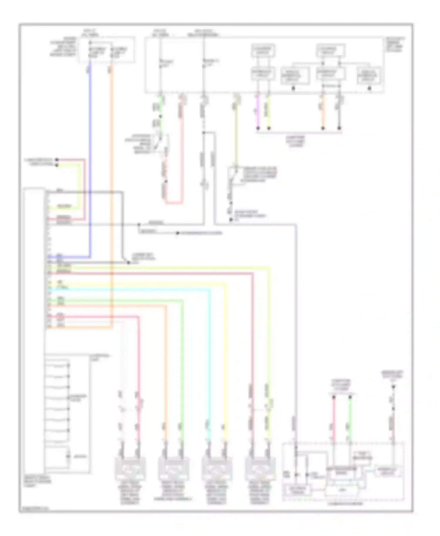 Wiring diagram computer data lines system for Mitsubishi Outlander II facelift (2009-2013)