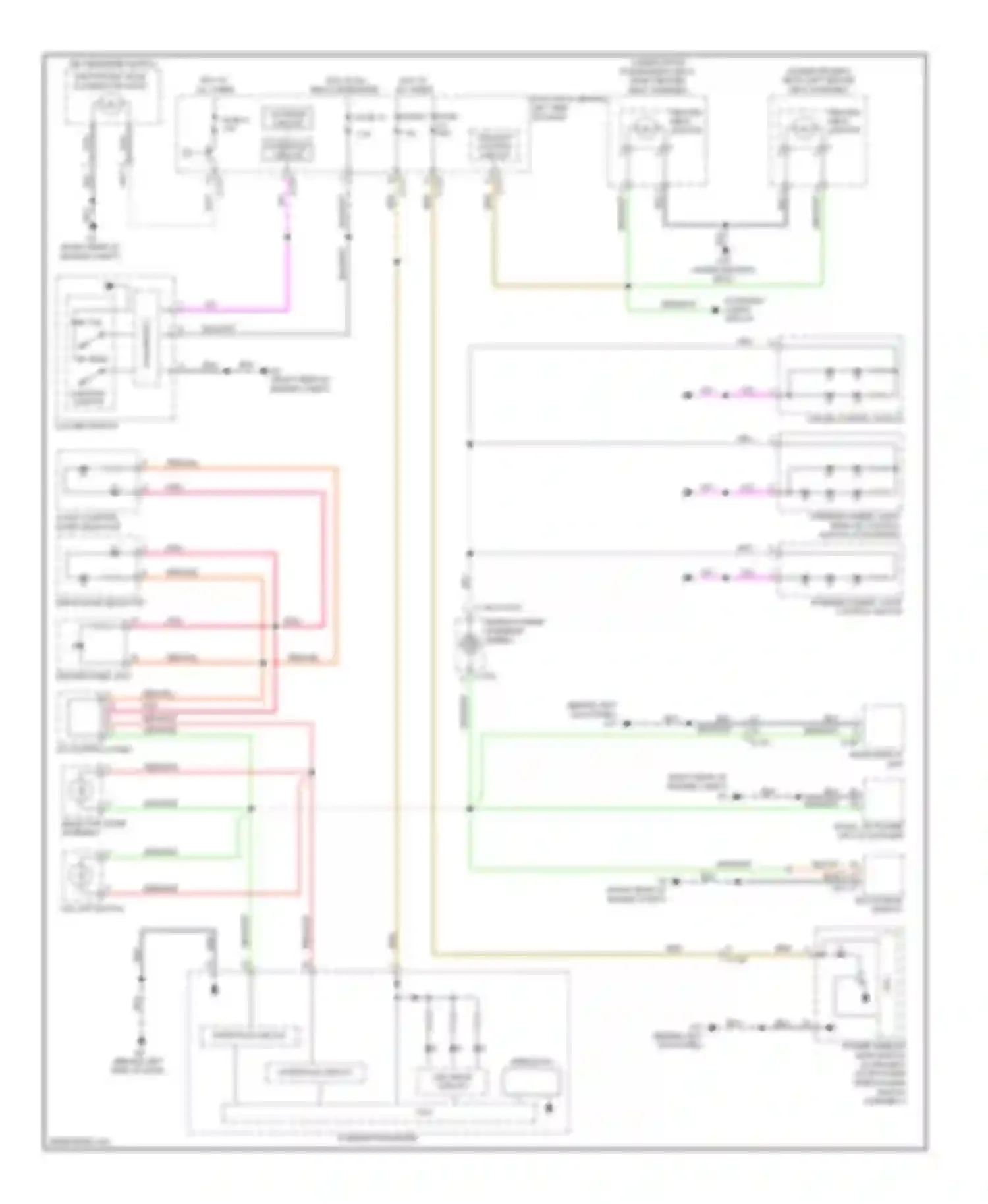 Wiring diagram power window main switch (in driver's door power for Mitsubishi Outlander II facelift (2009-2013) (1 of 1)