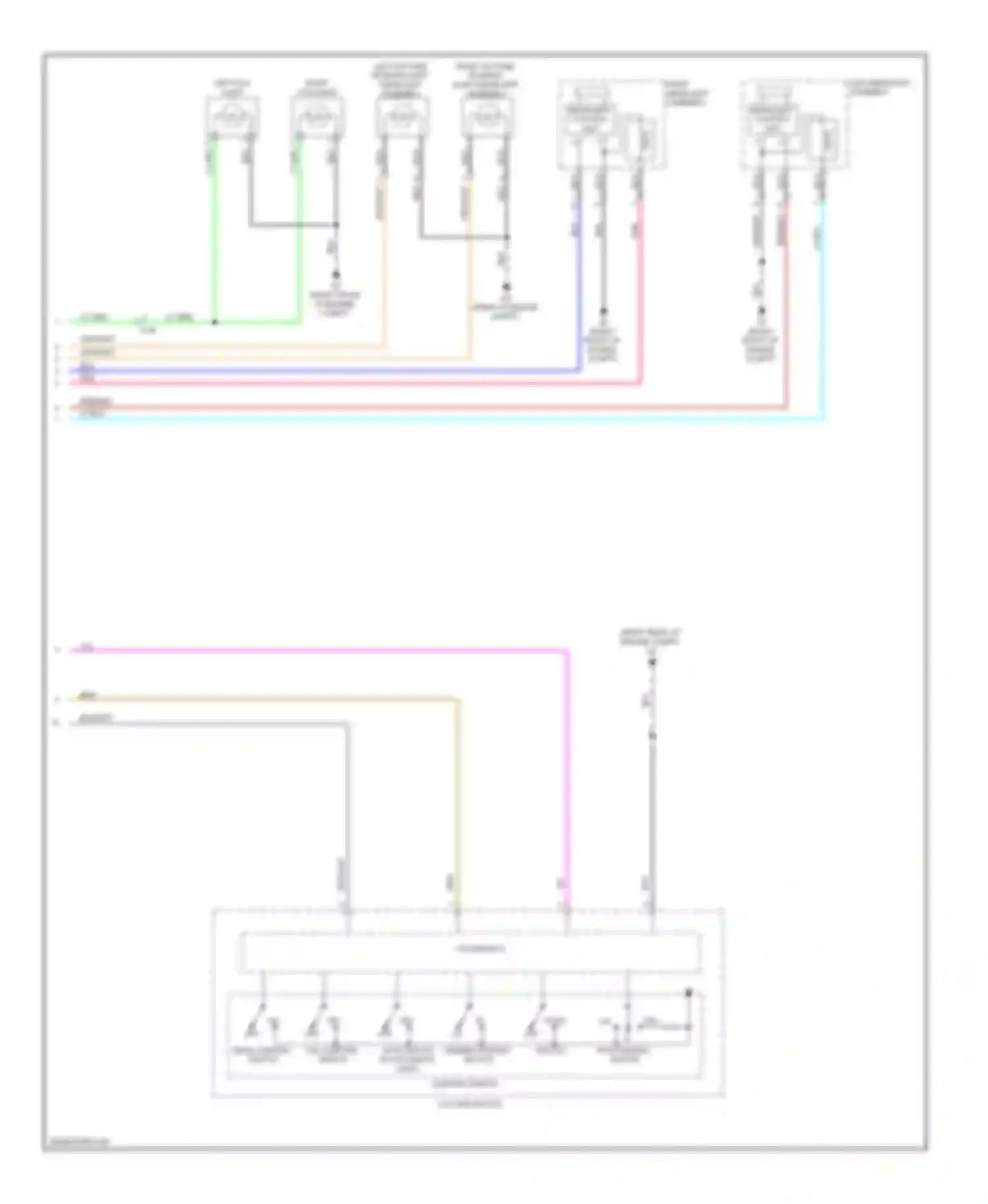 Wiring diagram right fog light for Mitsubishi Outlander II facelift (2009-2013) (1 of 2)