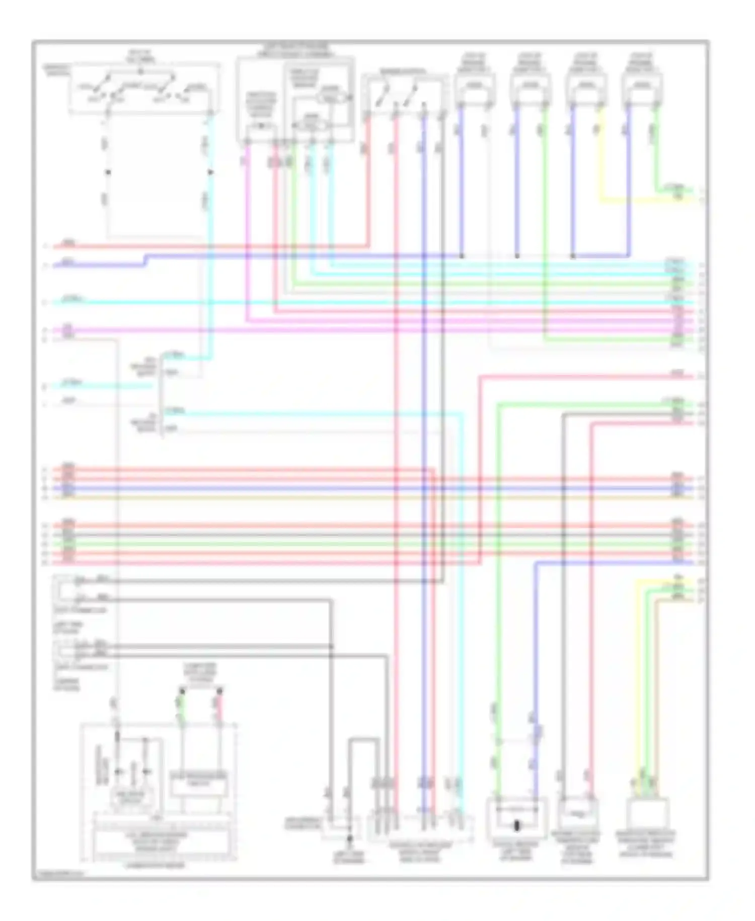 Wiring diagram w/ keyless entry for Mitsubishi Outlander II facelift (2009-2013) (2 of 2)