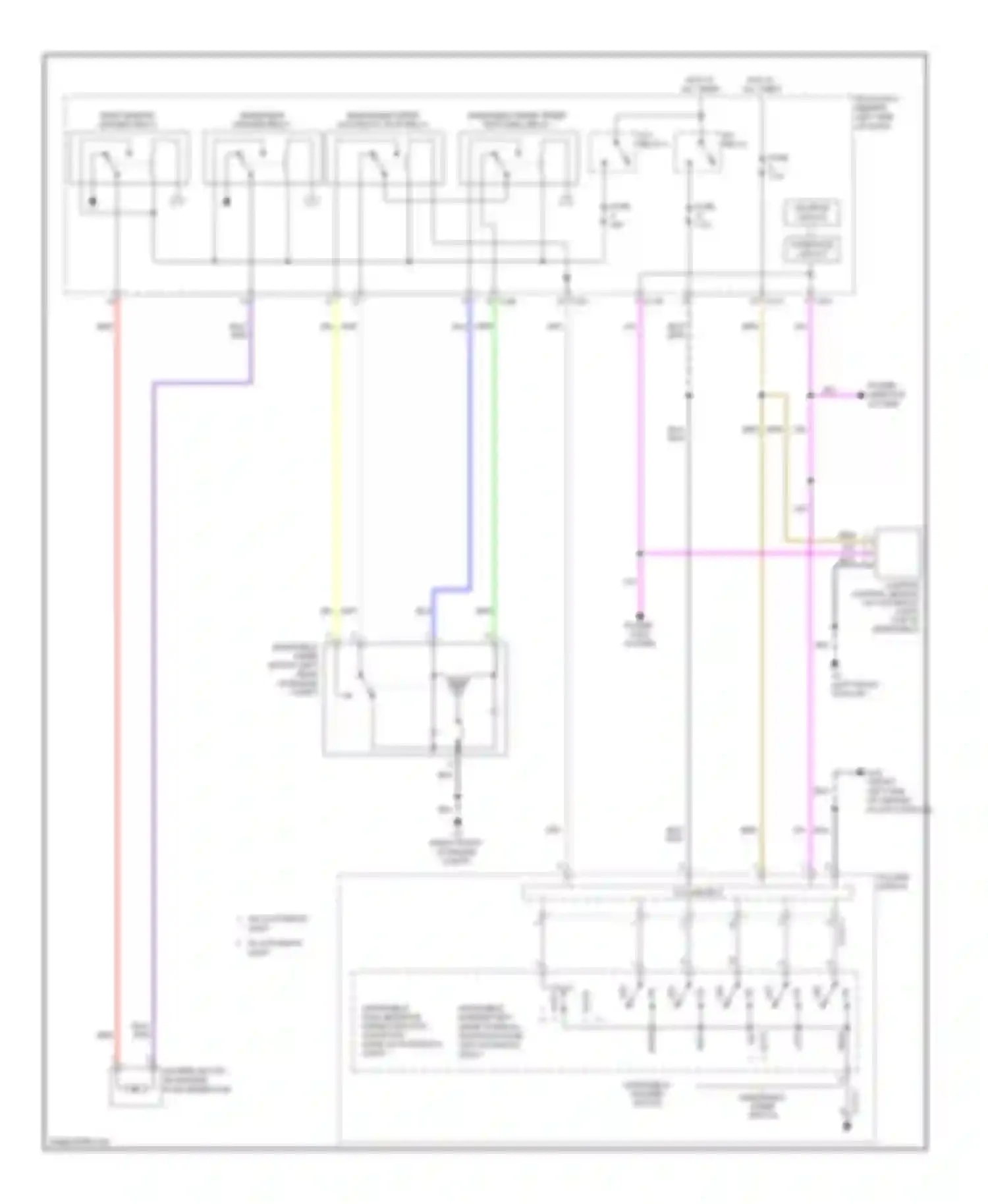 Wiring diagram windshield wiper switch for Mitsubishi Outlander II facelift (2009-2013) (1 of 1)