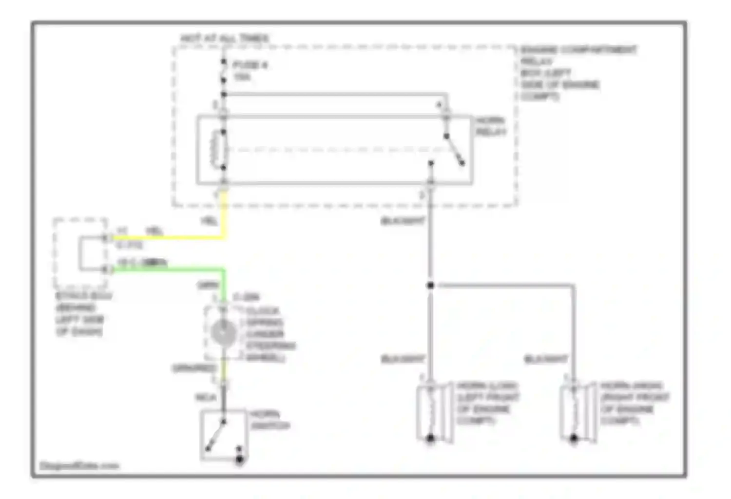 Wiring diagram yel for Mitsubishi Outlander II facelift (2009-2013) (28 of 89)