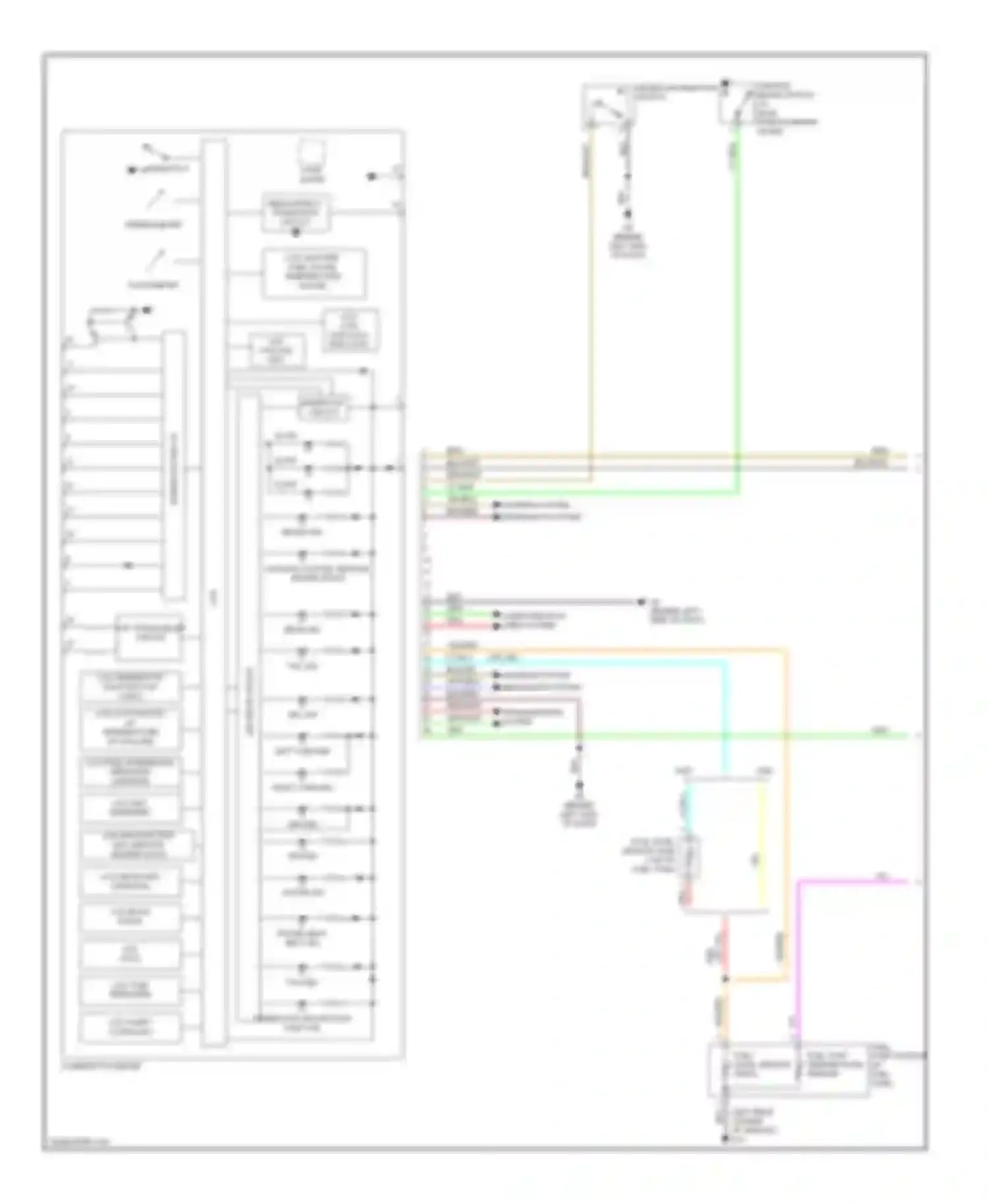 Outlander Mitsubishi II (2005-2009): Instrument cluster circuit (1 of 2)