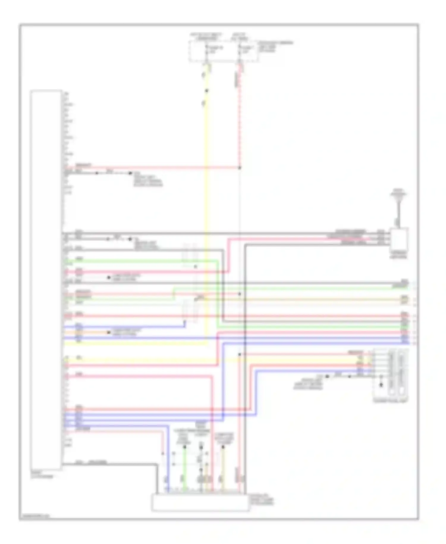 Outlander Mitsubishi II (2005-2009): Radio circuit, without rear entertainment, with amplifier (1 of 2)