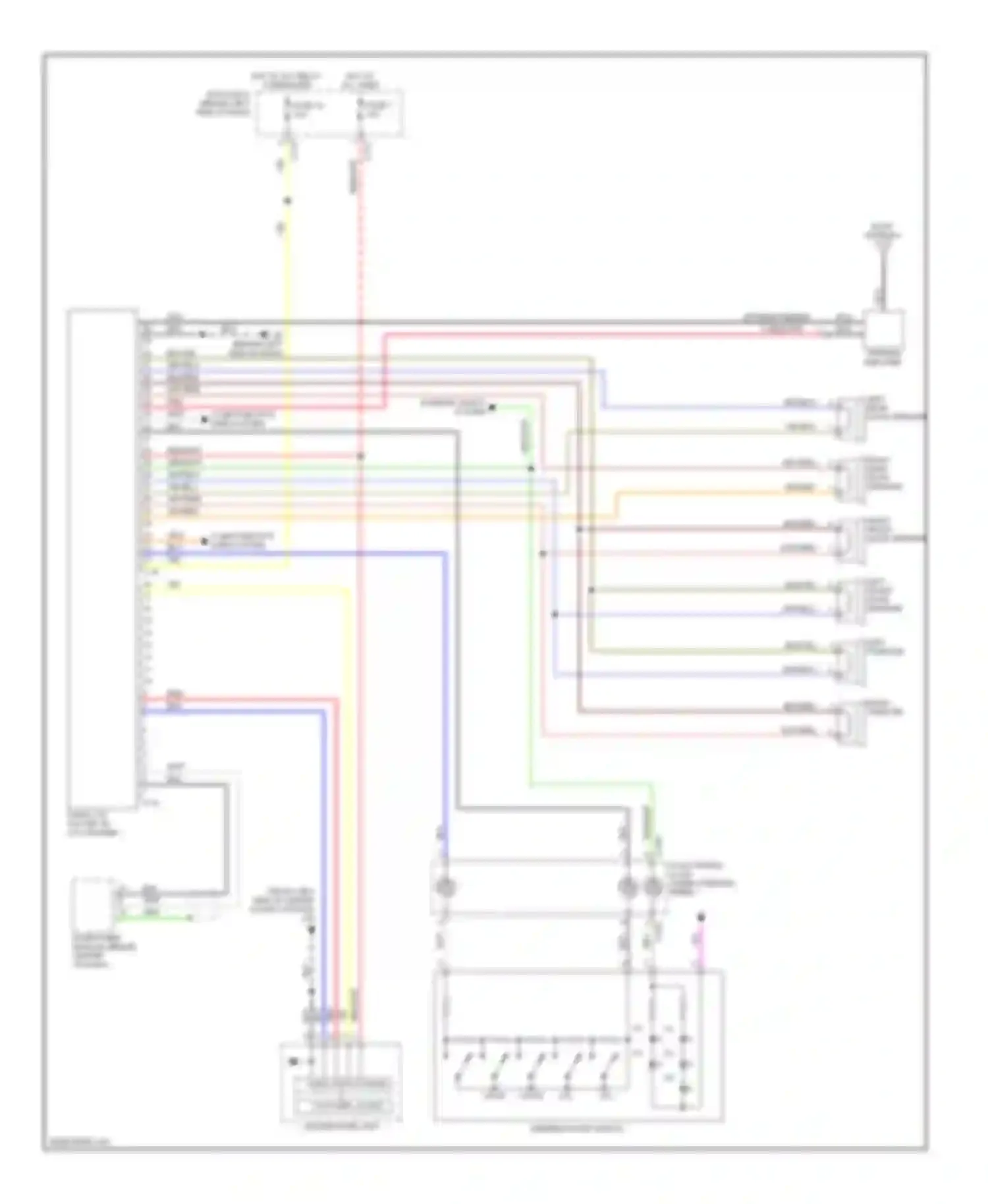Outlander Mitsubishi II (2005-2009): Radio circuit, without rear entertainment, without amplifier
