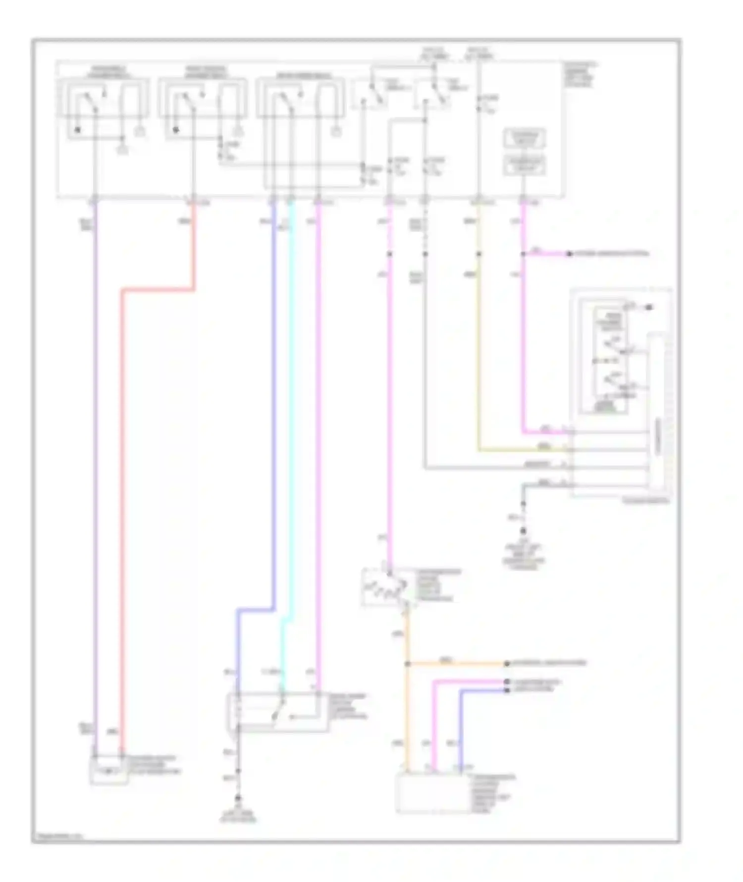 Outlander Mitsubishi II (2005-2009): Rear washer/wiper circuit