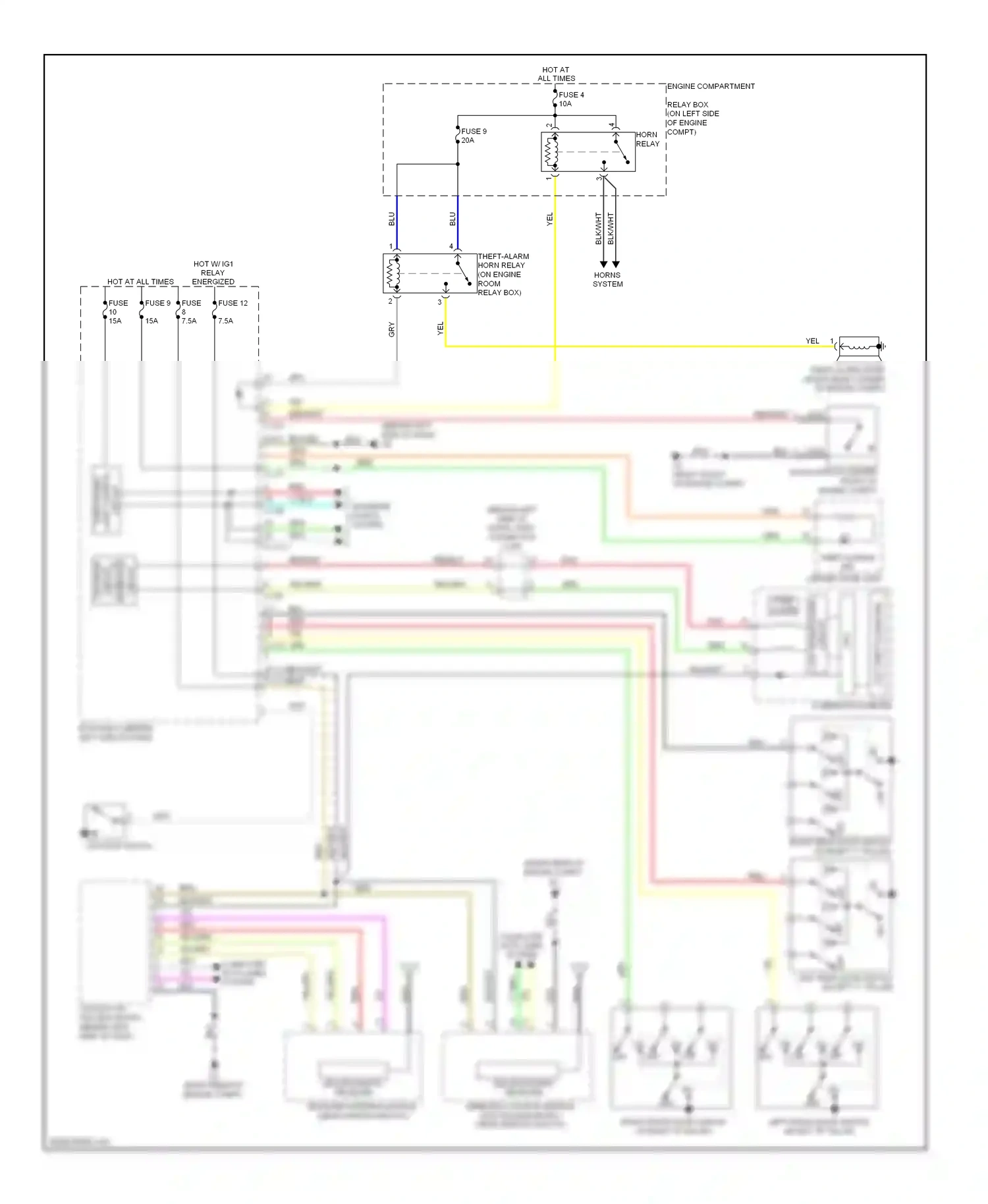 Mitsubishi Outlander II (2005-2009) interface wiring diagram  (1 of 1)