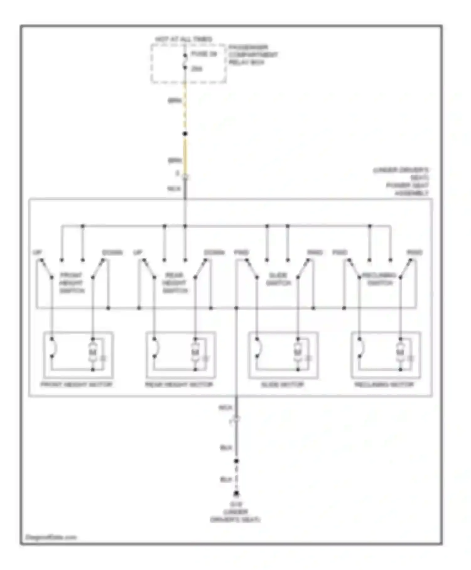 Wiring diagram rear height switch for Mitsubishi Outlander II (2005-2009) (1 of 1)