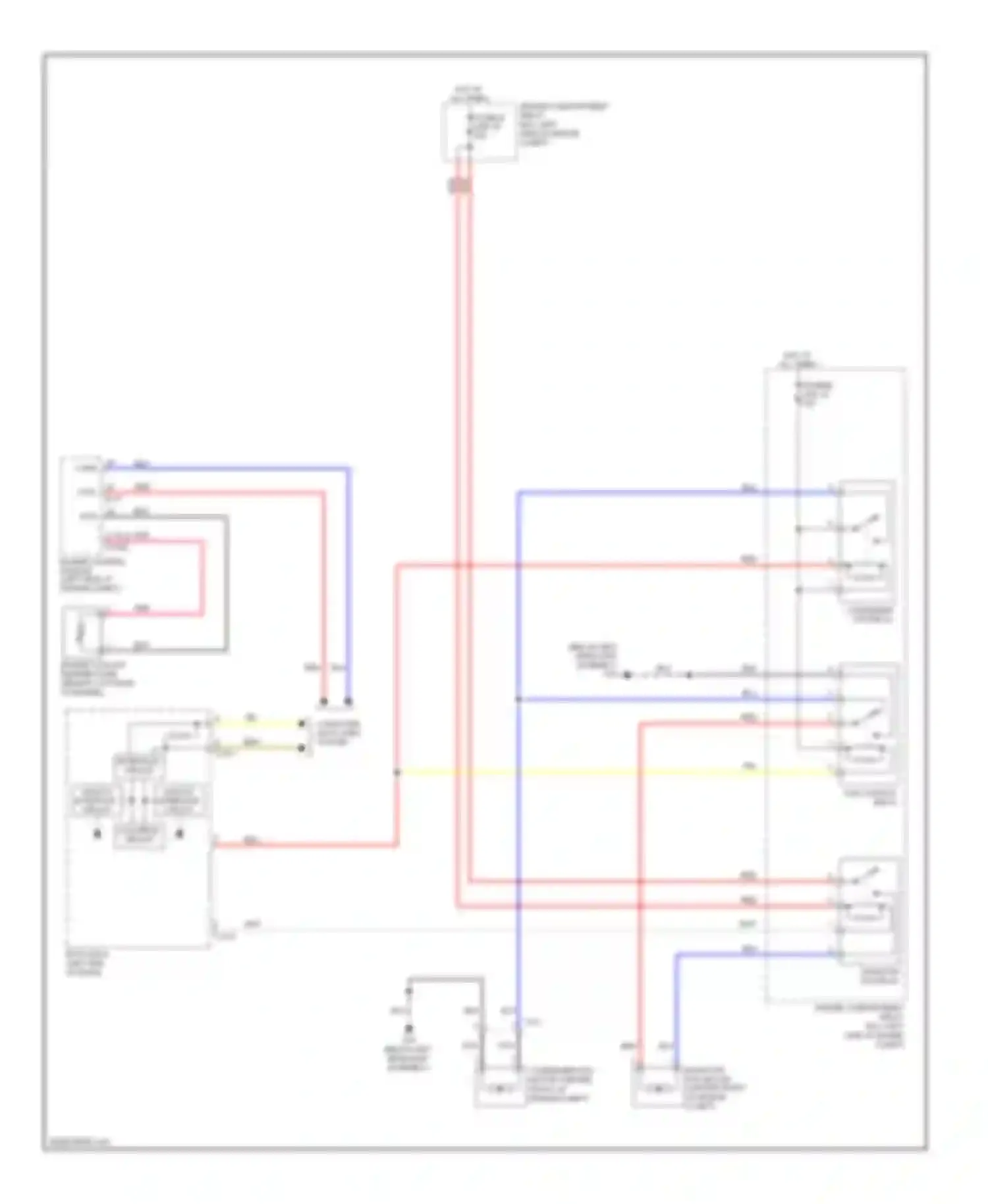 Outlander Mitsubishi III facelift (2014-2015): Cooling fan circuit
