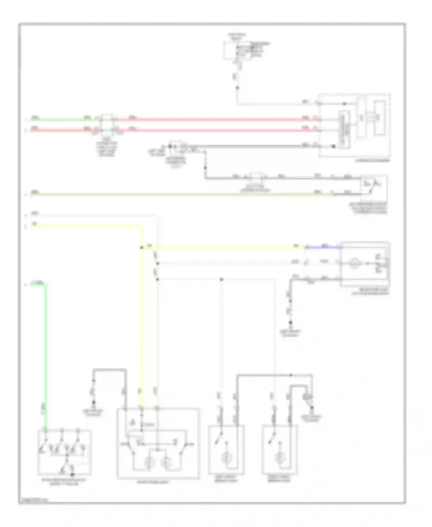 Outlander Mitsubishi III facelift (2014-2015): Courtesy lamps circuit (2 of 2)