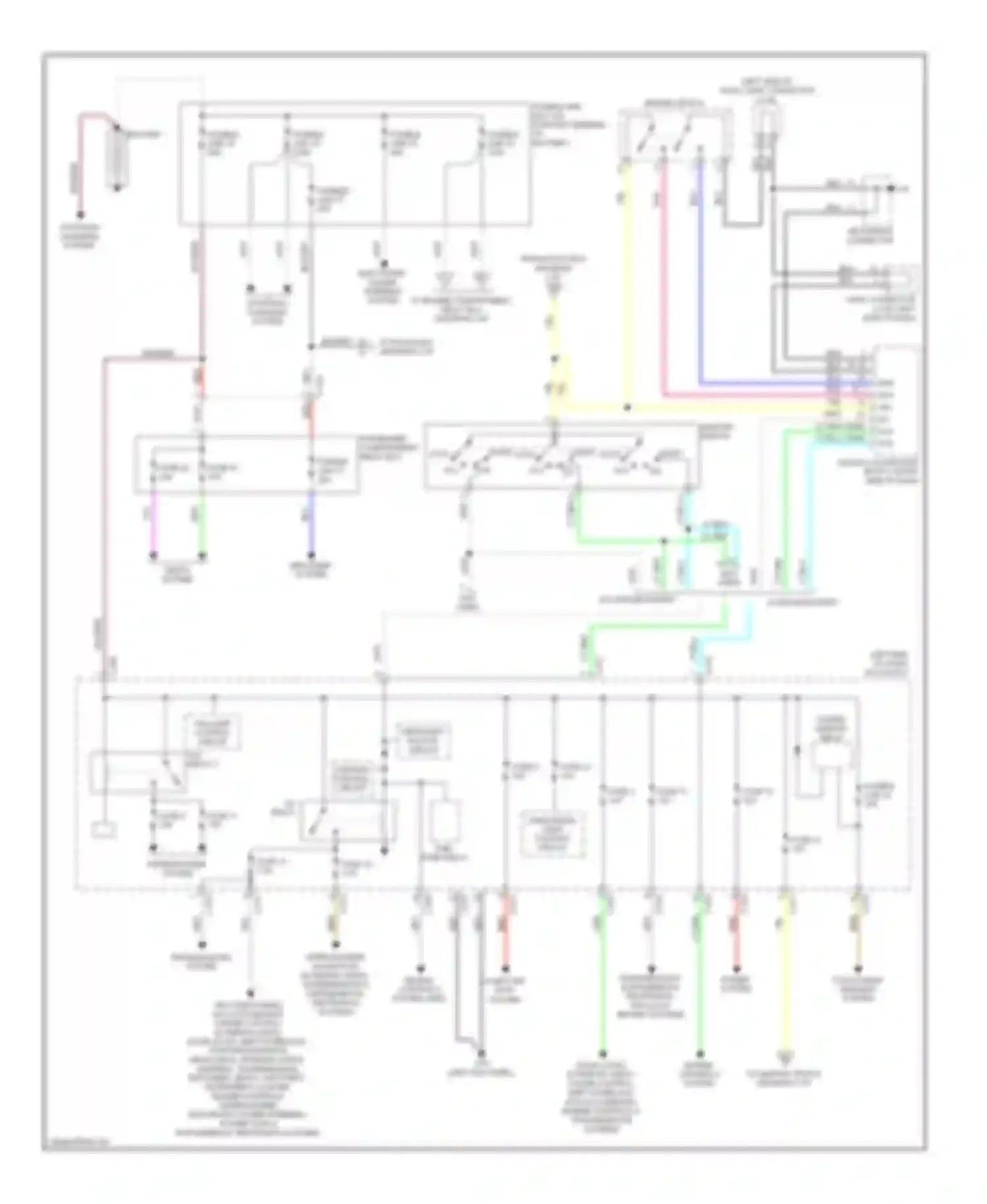 Outlander Mitsubishi III facelift (2014-2015): Power distribution circuit (1 of 2)