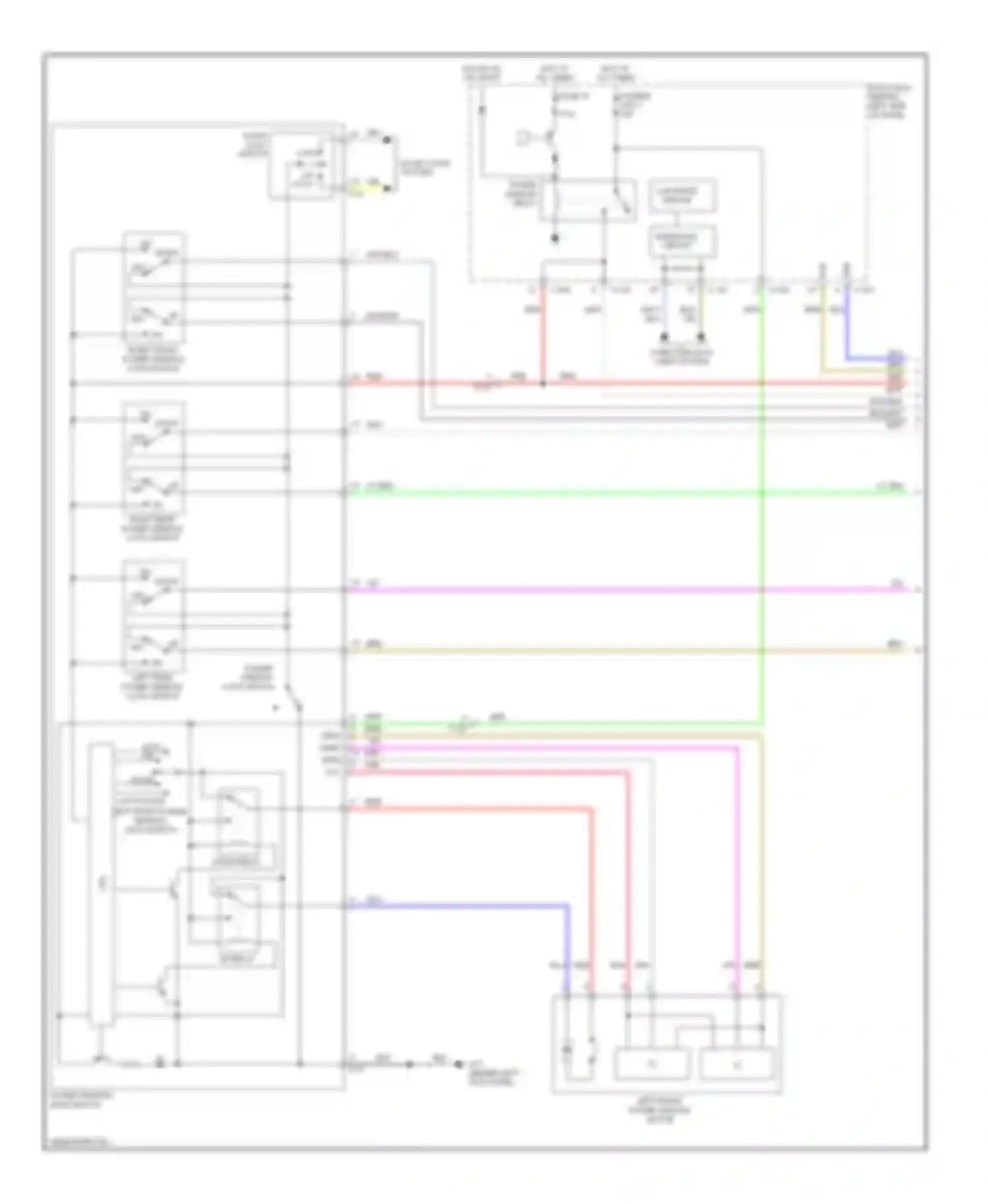 Outlander Mitsubishi III facelift (2014-2015): Power windows circuit (1 of 2)