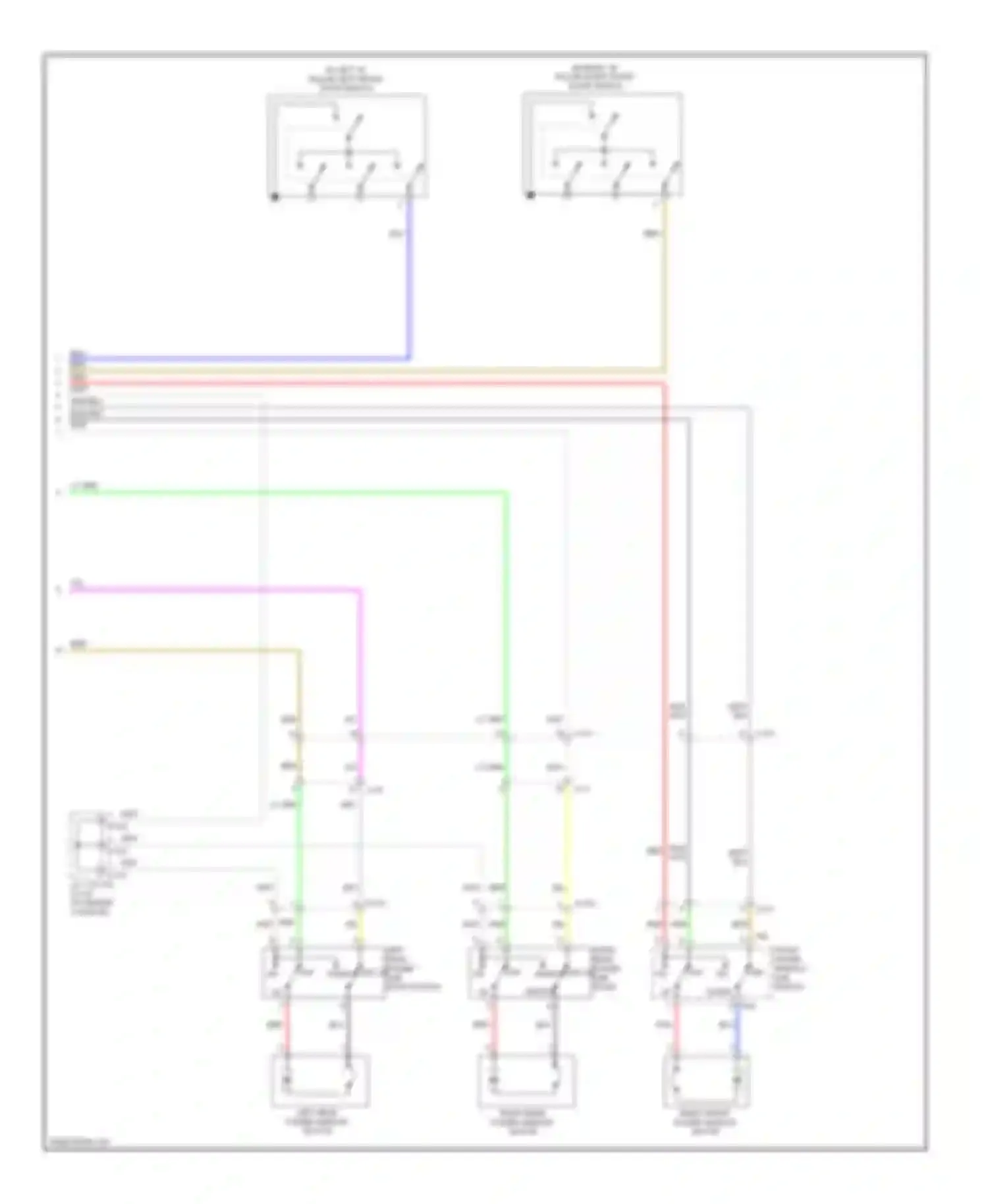 Outlander Mitsubishi III facelift (2014-2015): Power windows circuit (2 of 2)