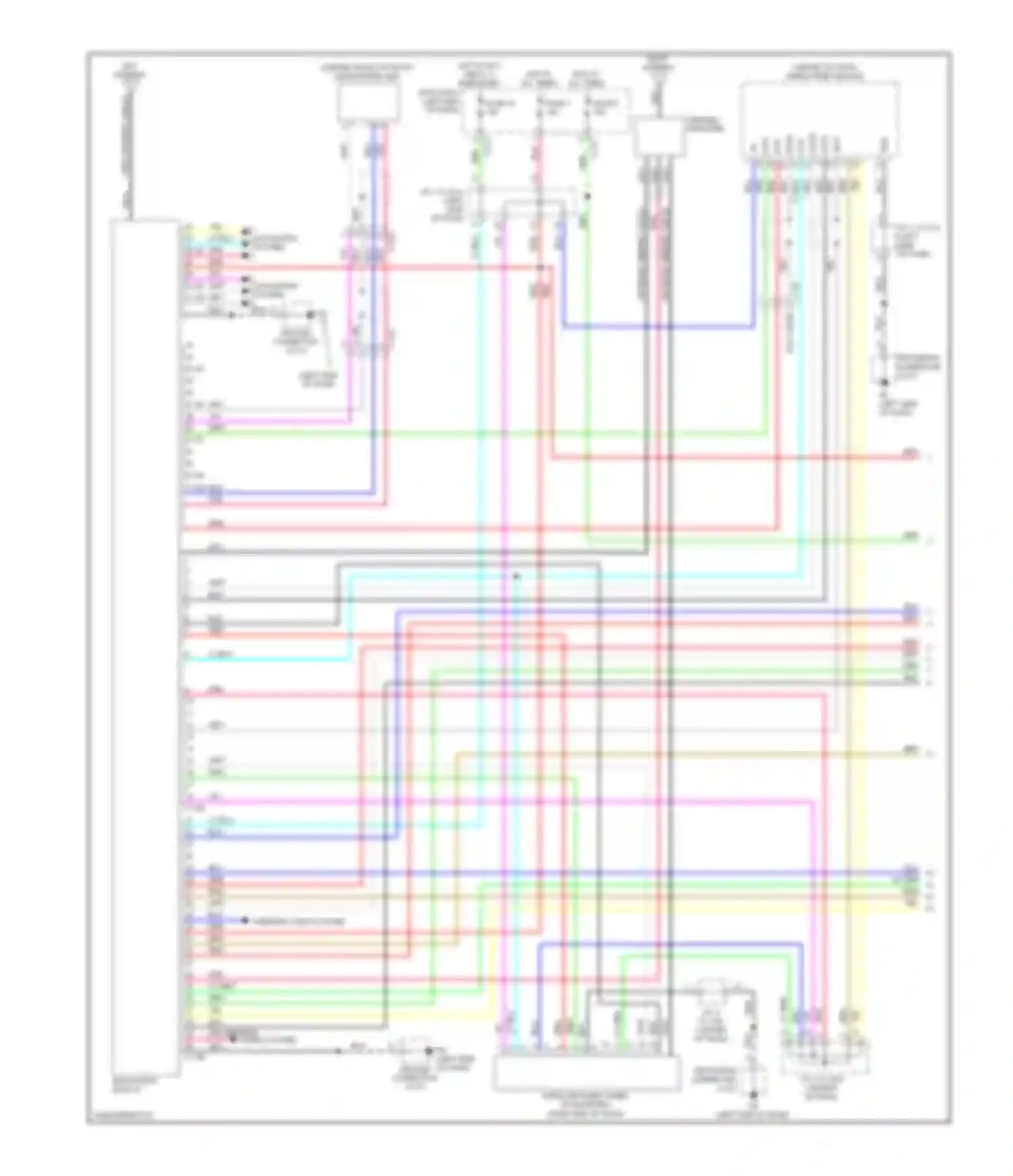 Outlander Mitsubishi III facelift (2014-2015): Radio circuit, with multi-communication system without amplifier (1 of 2)
