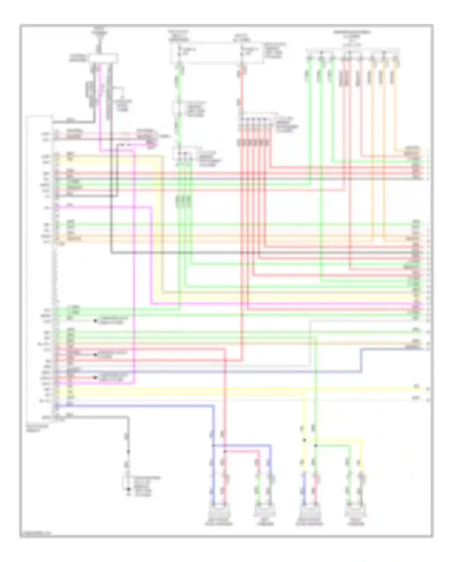 Outlander Mitsubishi III facelift (2014-2015): Radio circuit, with multi-communication system without amplifier (1 of 3)